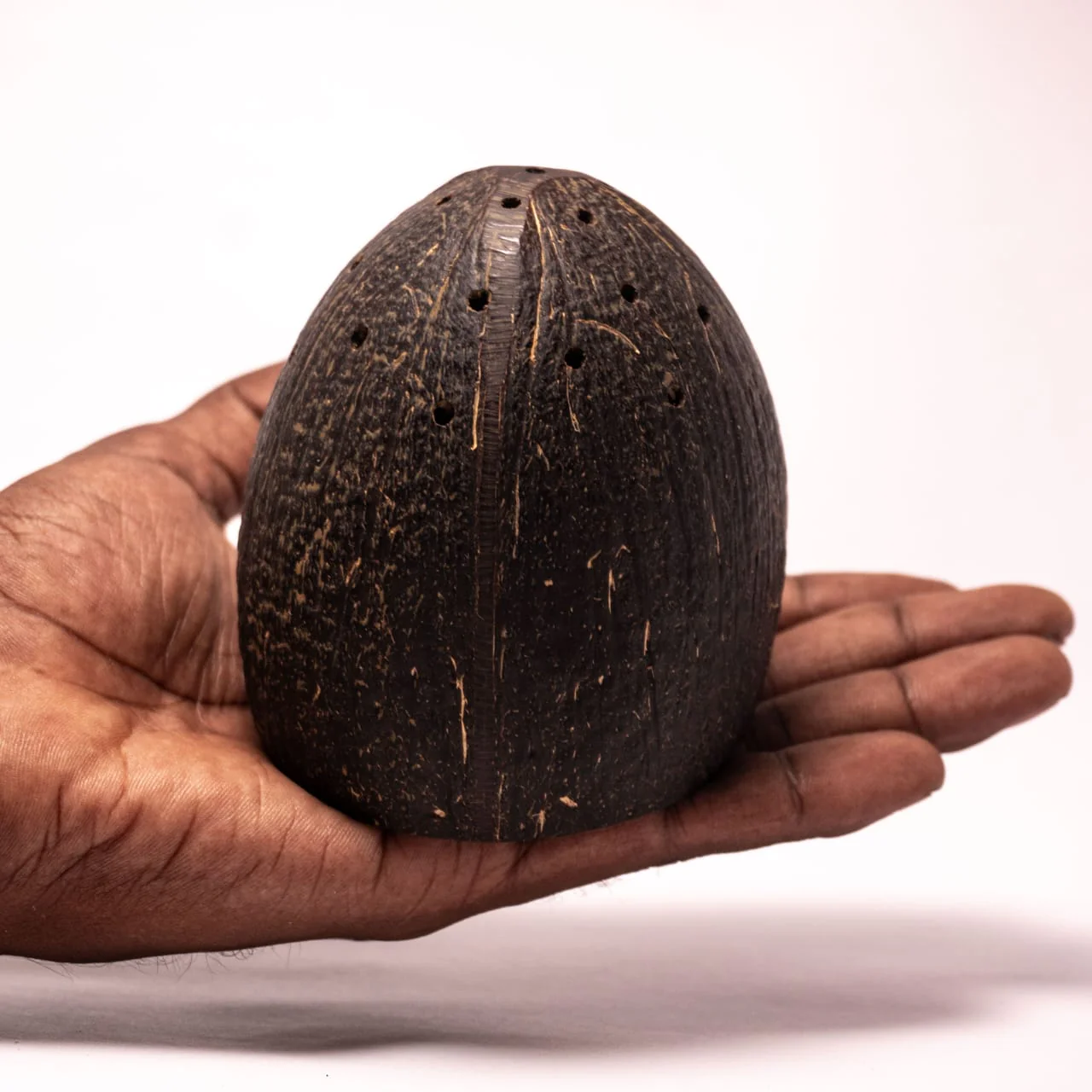 Coconut Shell Dhoop Holder | Natural Handmade Incense Holder - Image 3