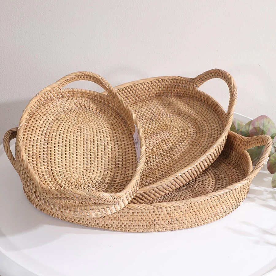 Colombo Rattan Oval Tray – Elegant Handmade Serving & Décor Tray - Image 2