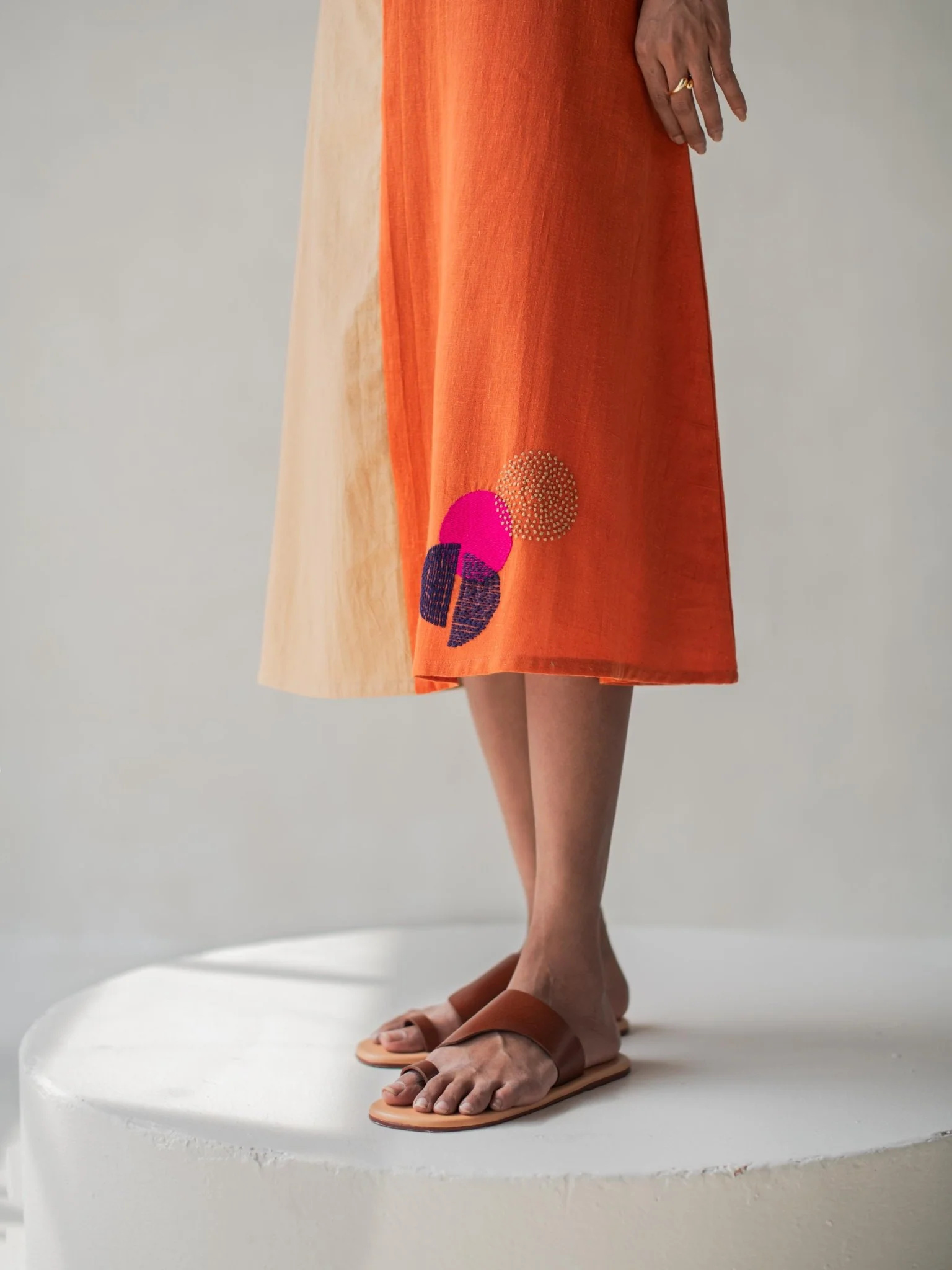 Color-Block Dress | Stylish Cotton Dress for Women - Image 5