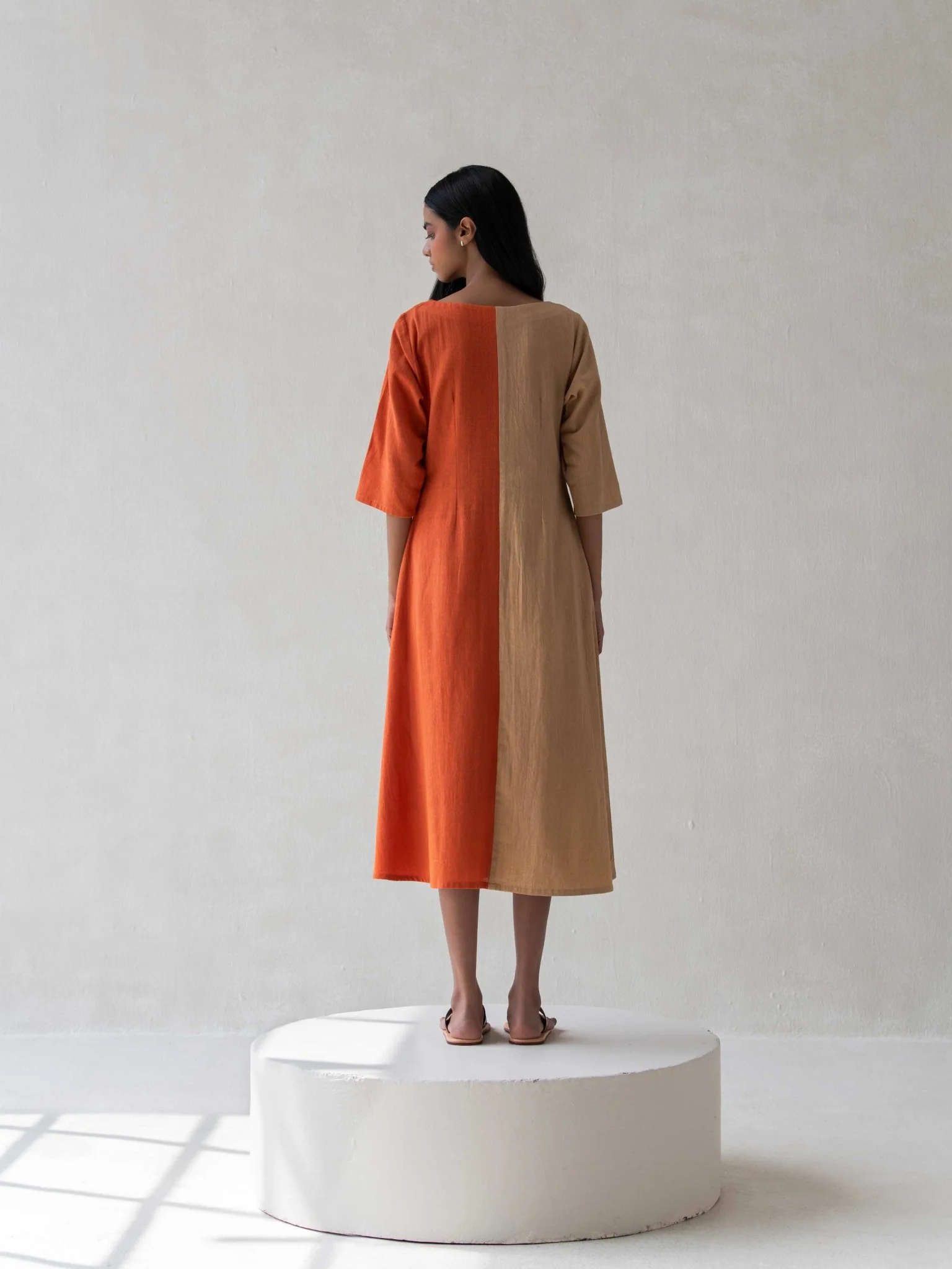 Color-Block Dress | Stylish Cotton Dress for Women - Image 6