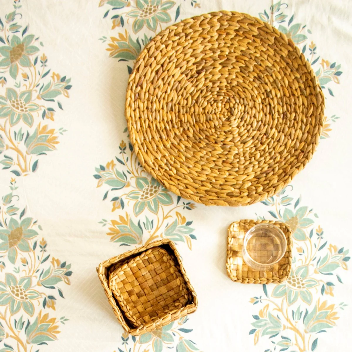 Concentric Weaver Water Hyacinth Mat ( Set Of 6) - Image 4