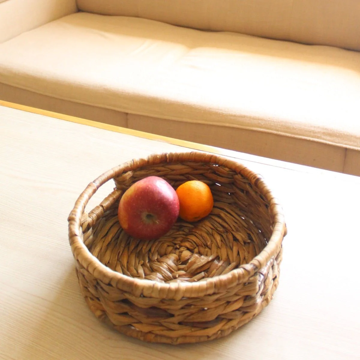 Concentric Woven Water Hyacinth Basket - Image 3