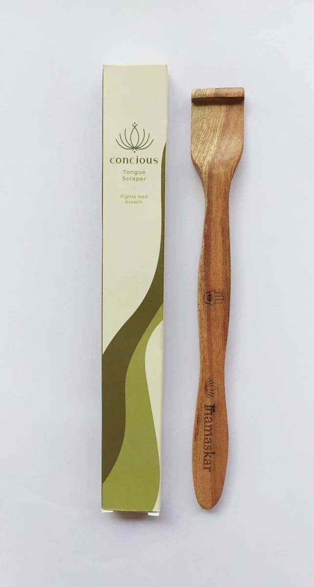 Conscious | Neem Wood Tongue Scrapper | Eco-friendly Tongue Cleaner - Image 3