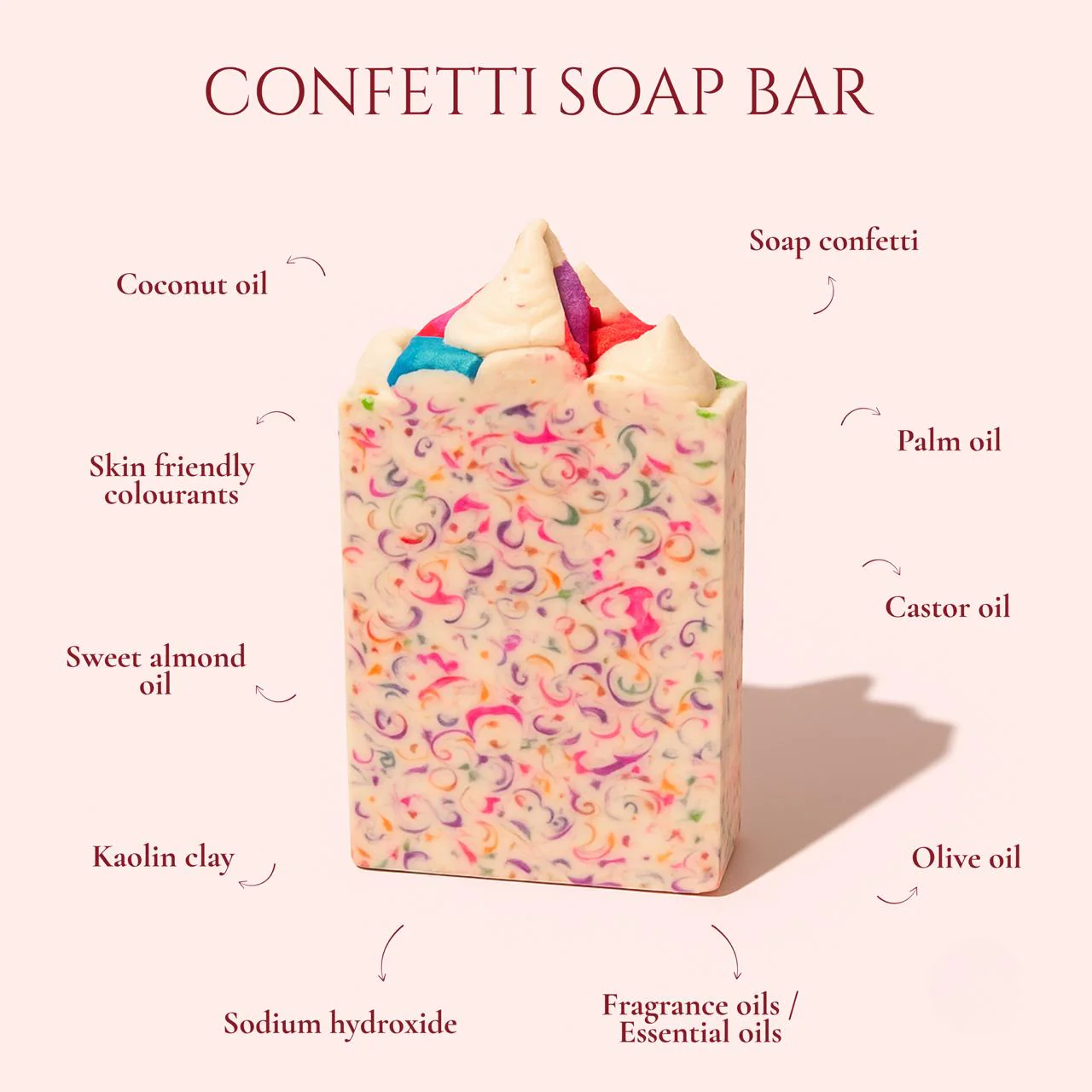 Confetti Soap Bars- Colorful Fun Handmade Bath Soap Set - Image 3