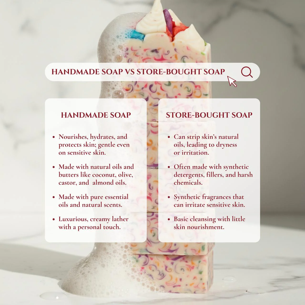Confetti Soap Bars- Colorful Fun Handmade Bath Soap Set - Image 4