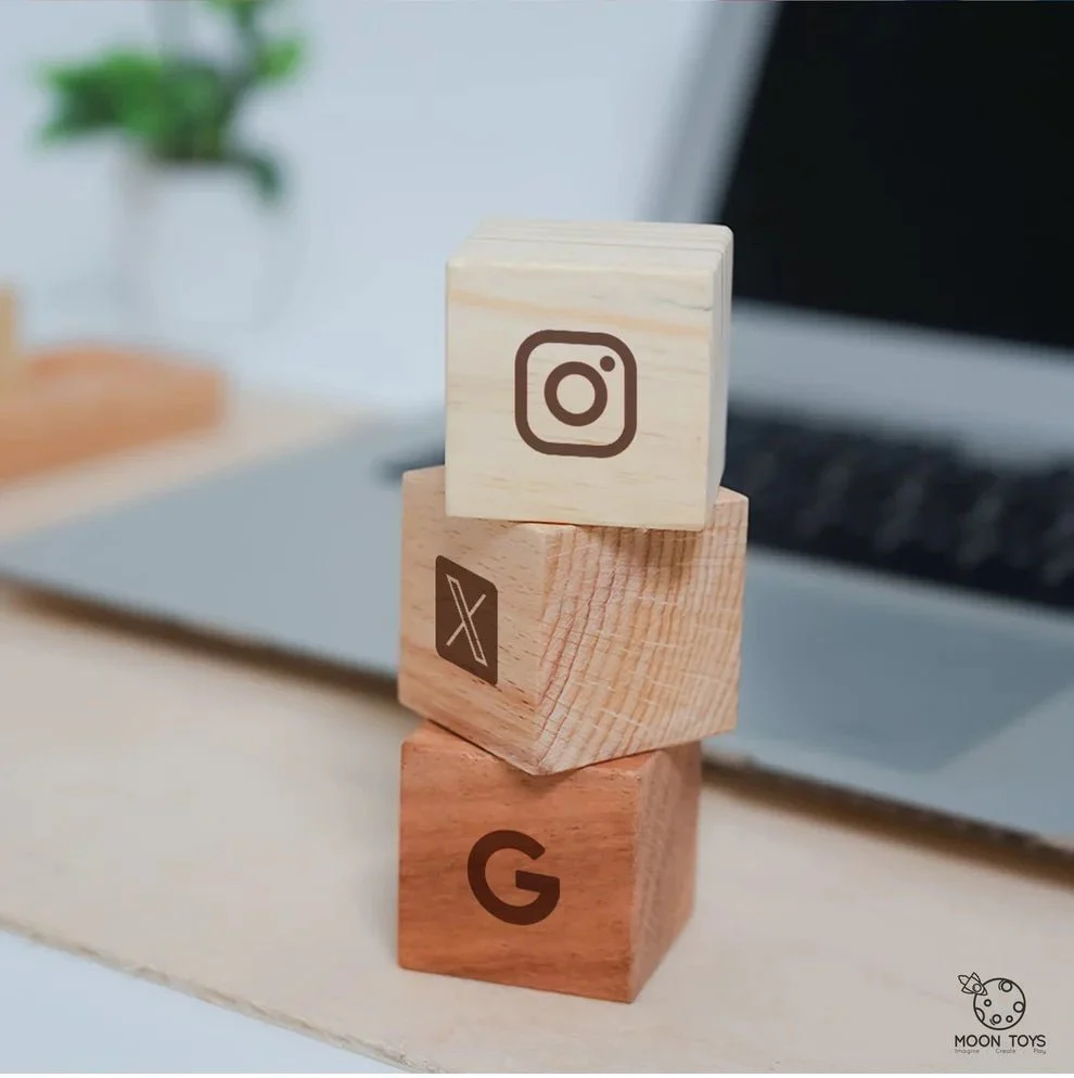 Wooden Core Values Gift – Handcrafted Desk Decor - Image 2
