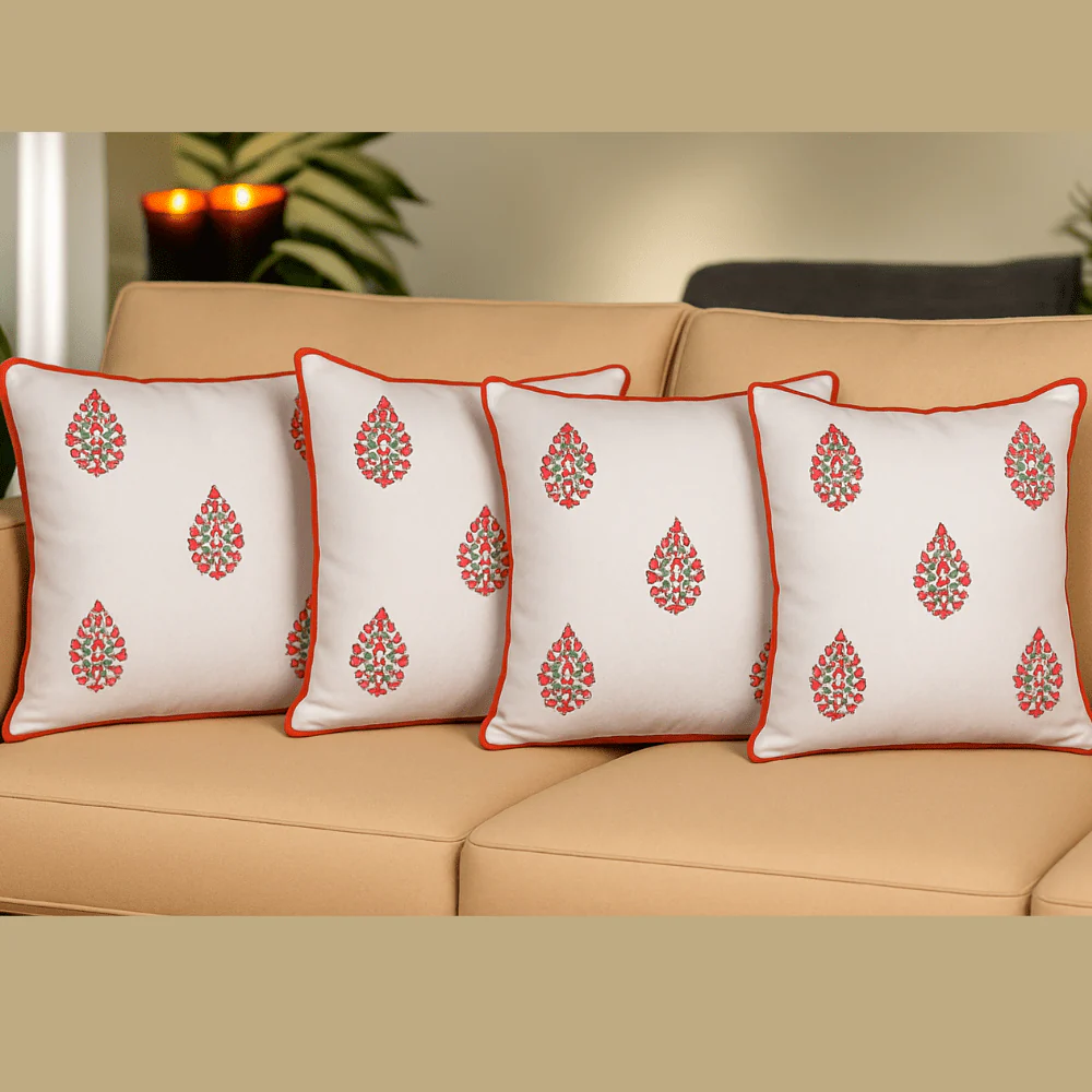 Cotton Cushion Covers Set of 4 – 16x16 inches - Image 4
