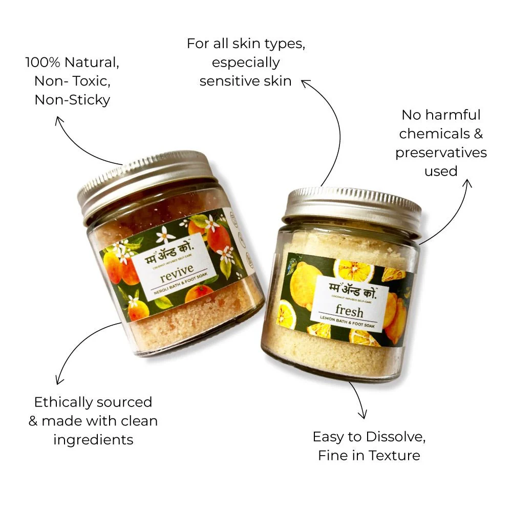 Cozy Citrusy Floral Gift Hamper- Candle, Bath Salt, Soap, Lip Butter - Image 4