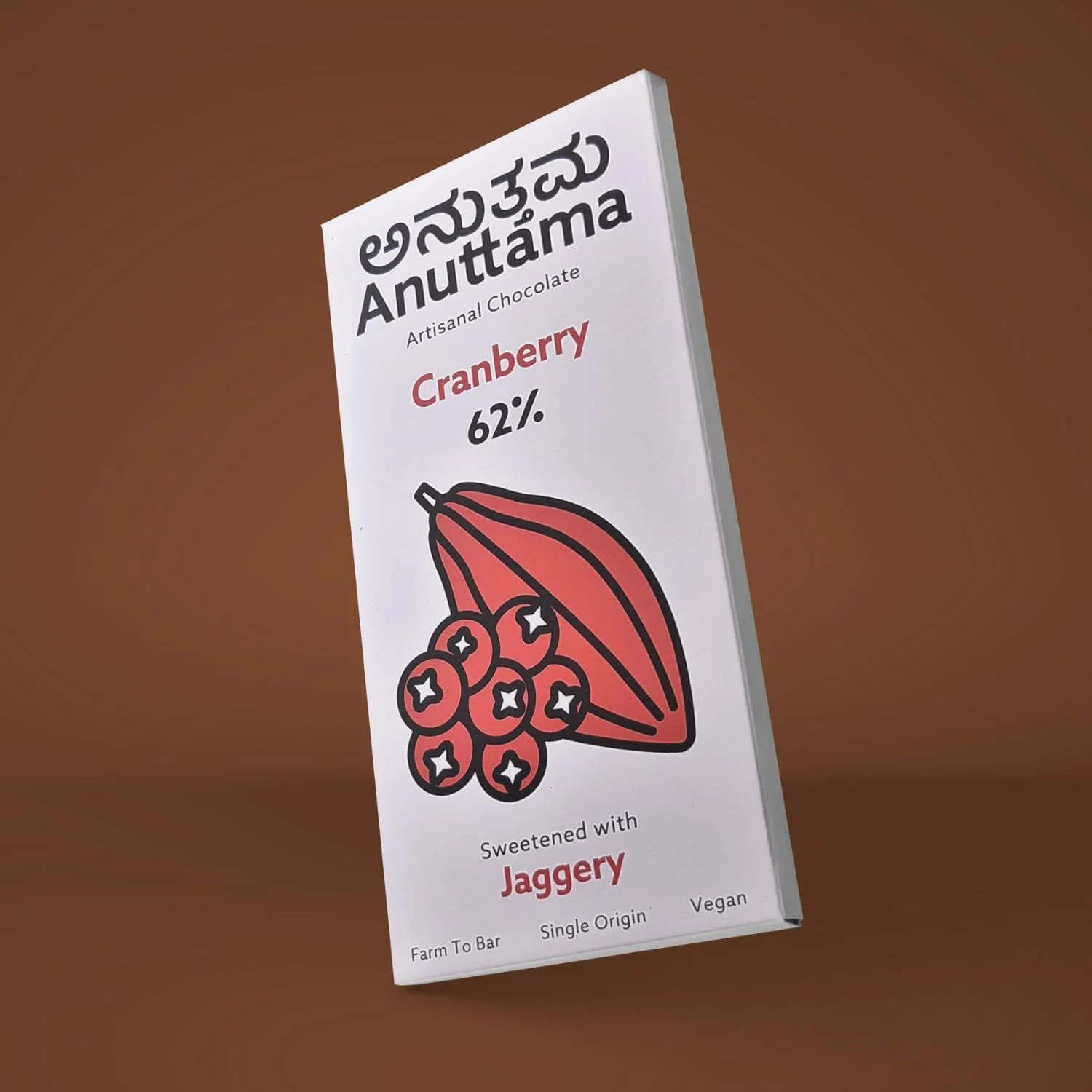 Cranberry 62% Dark Chocolate | Jaggery Sweetened Fruity Indulgence - Image 4