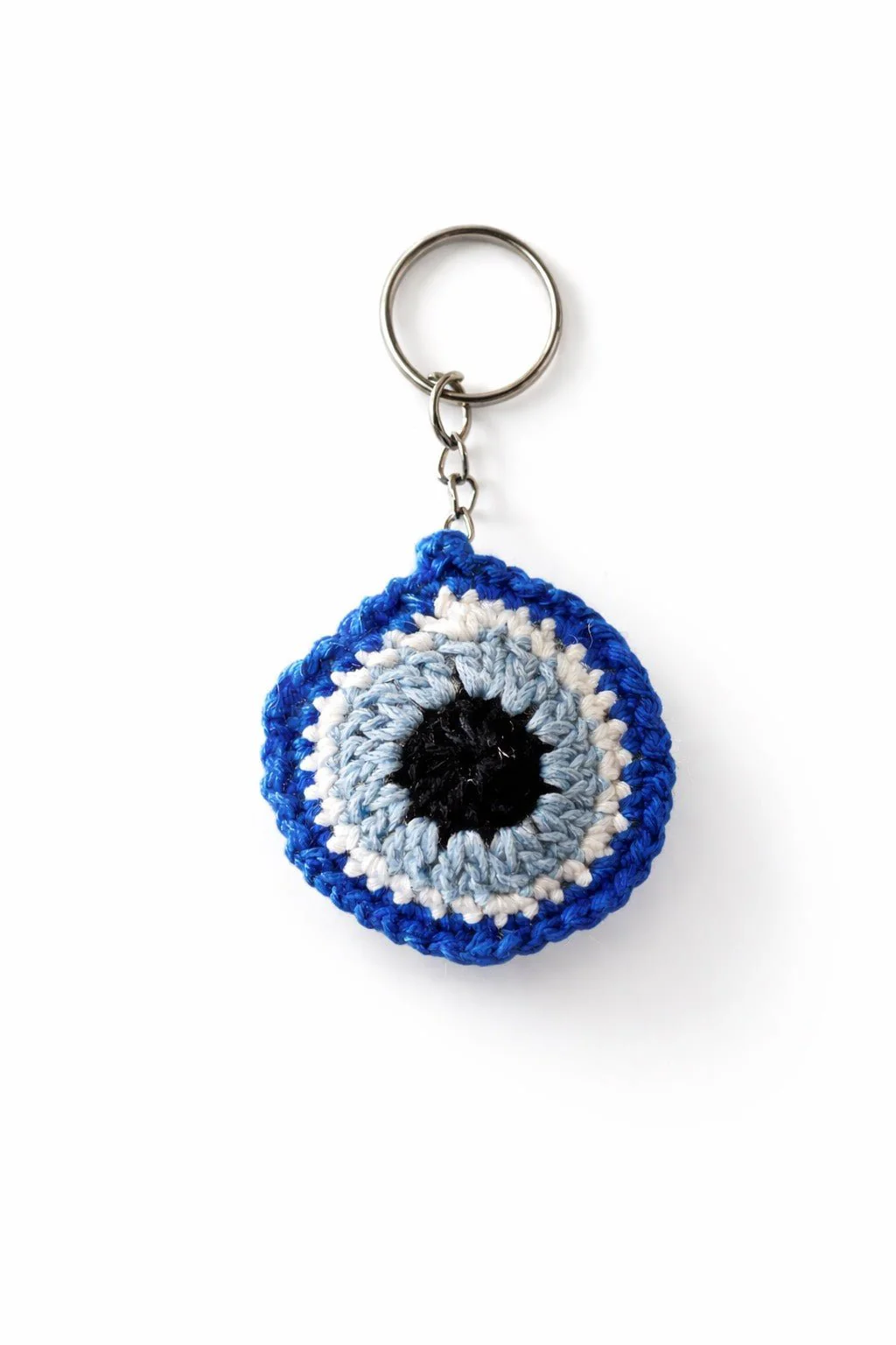 Handmade Crochet Evil Eye Keychain | Lucky Charm & Bag Accessory - Image 2