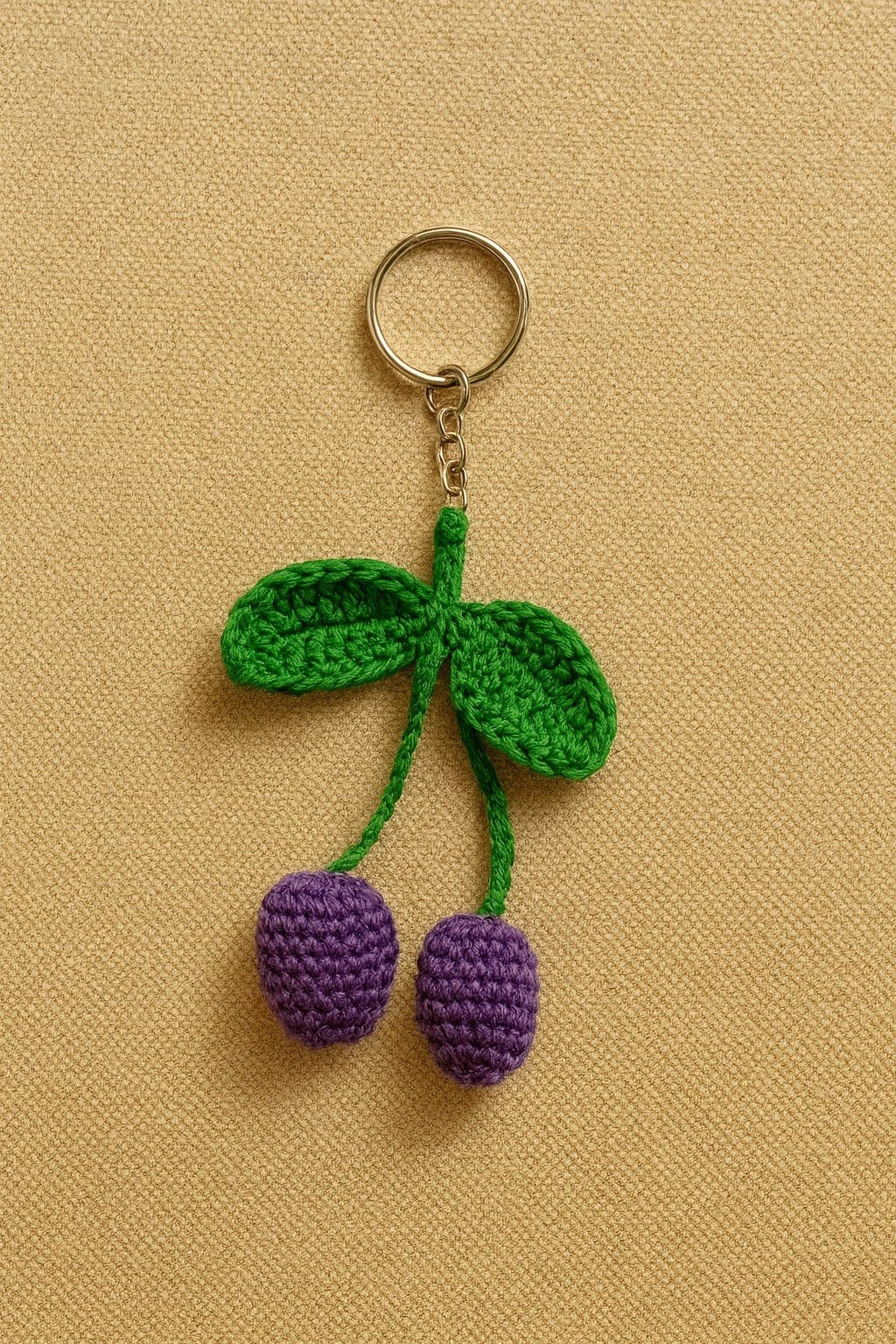 Crochet Purple Keychain | Handmade Crochet Key Holder | Cute Bag Charm