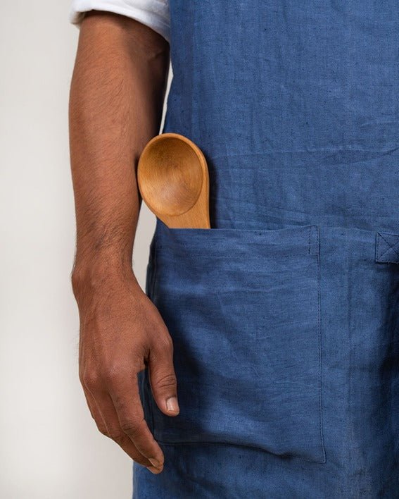 Cross Back Apron in 100% Hemp Fabric - Image 4