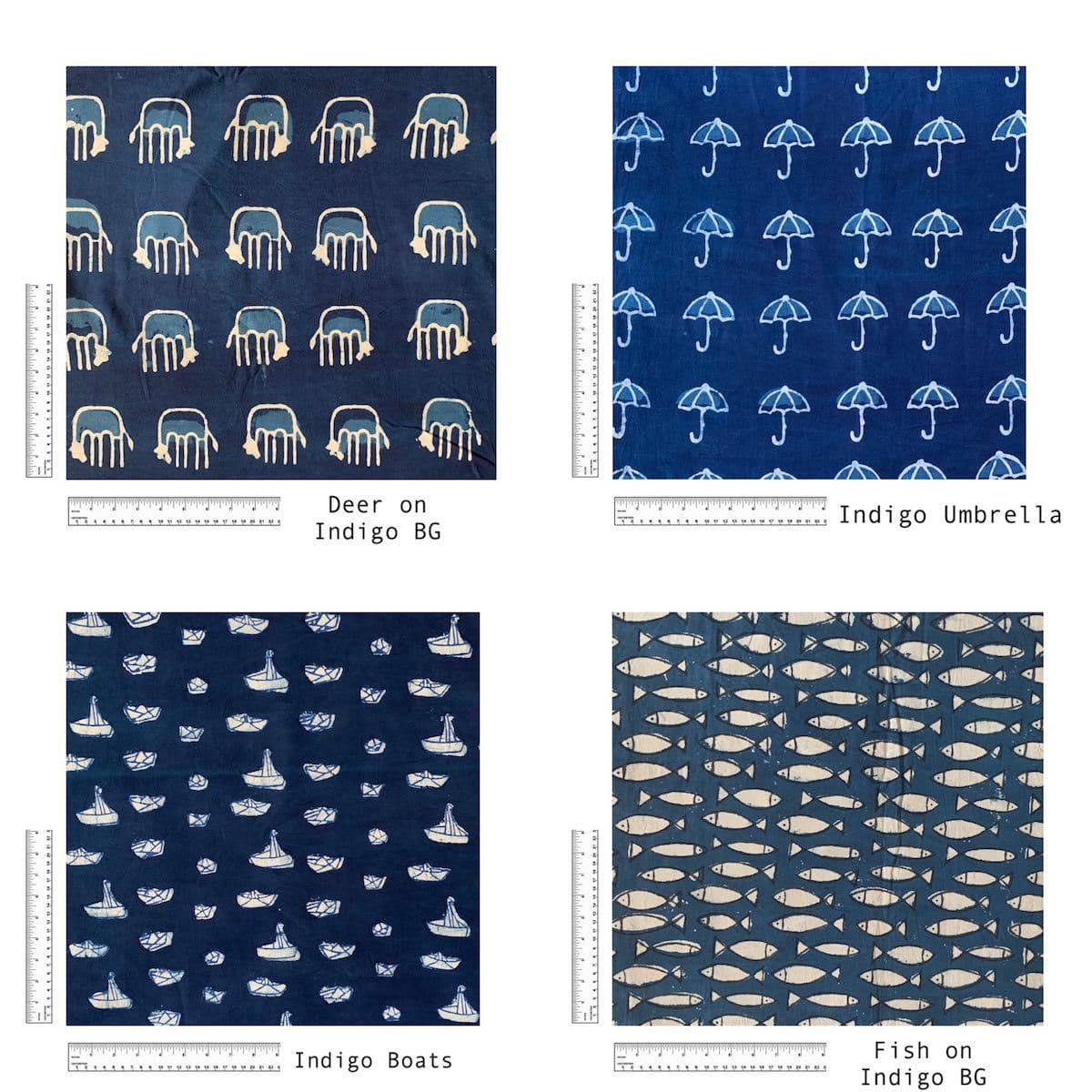 Furoshiki Fabric Reusable Gift Wrap in 100% cotton block print - Image 2