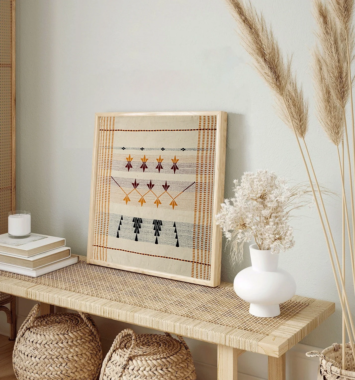 Dao Wall Art – 15 x 17 Inches | Handmade Tribal Artwork (Unframed)