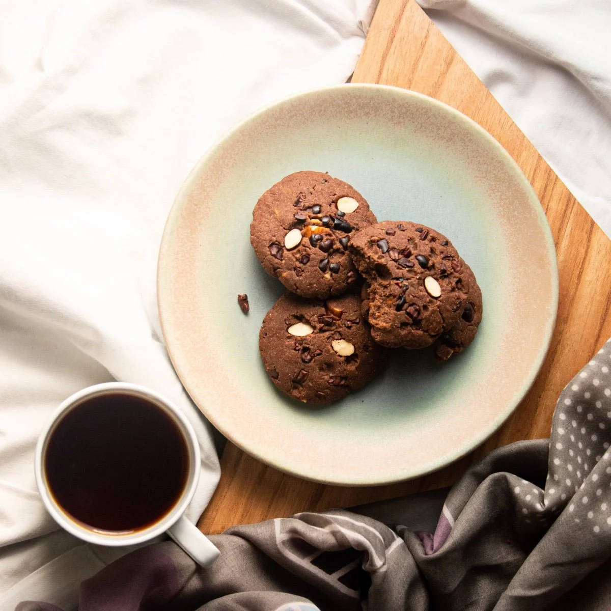Dark Chocolate - Almond Butter Cookies - Pack of 6 - Image 5