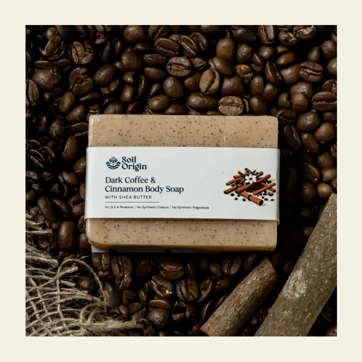 Dark Coffee & Cinnamon Soap | Shea Butter| Deep Exfoliating | 100g - Image 6