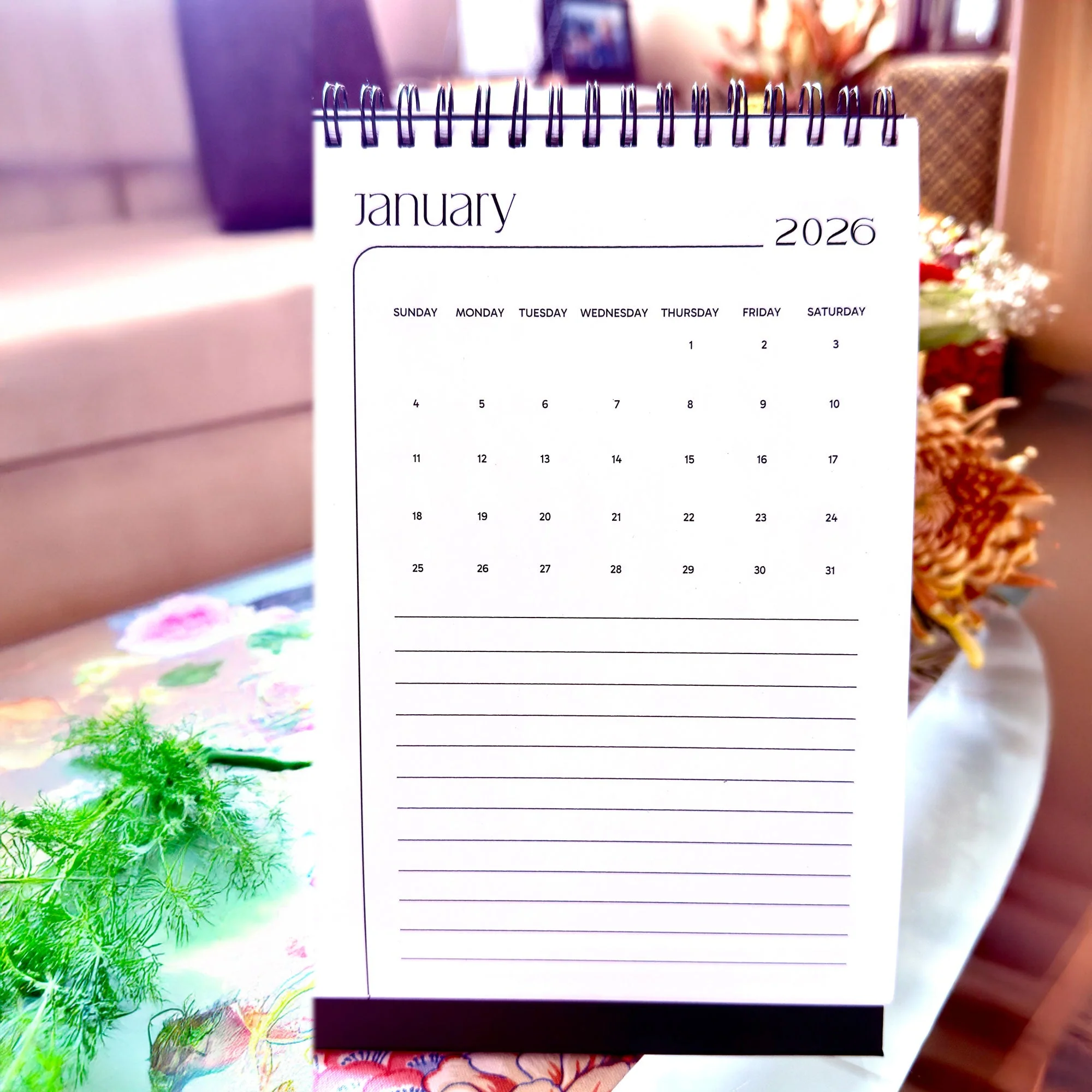 Desk Calendar 2026 | A5 Size | Vertical Portrait Format
