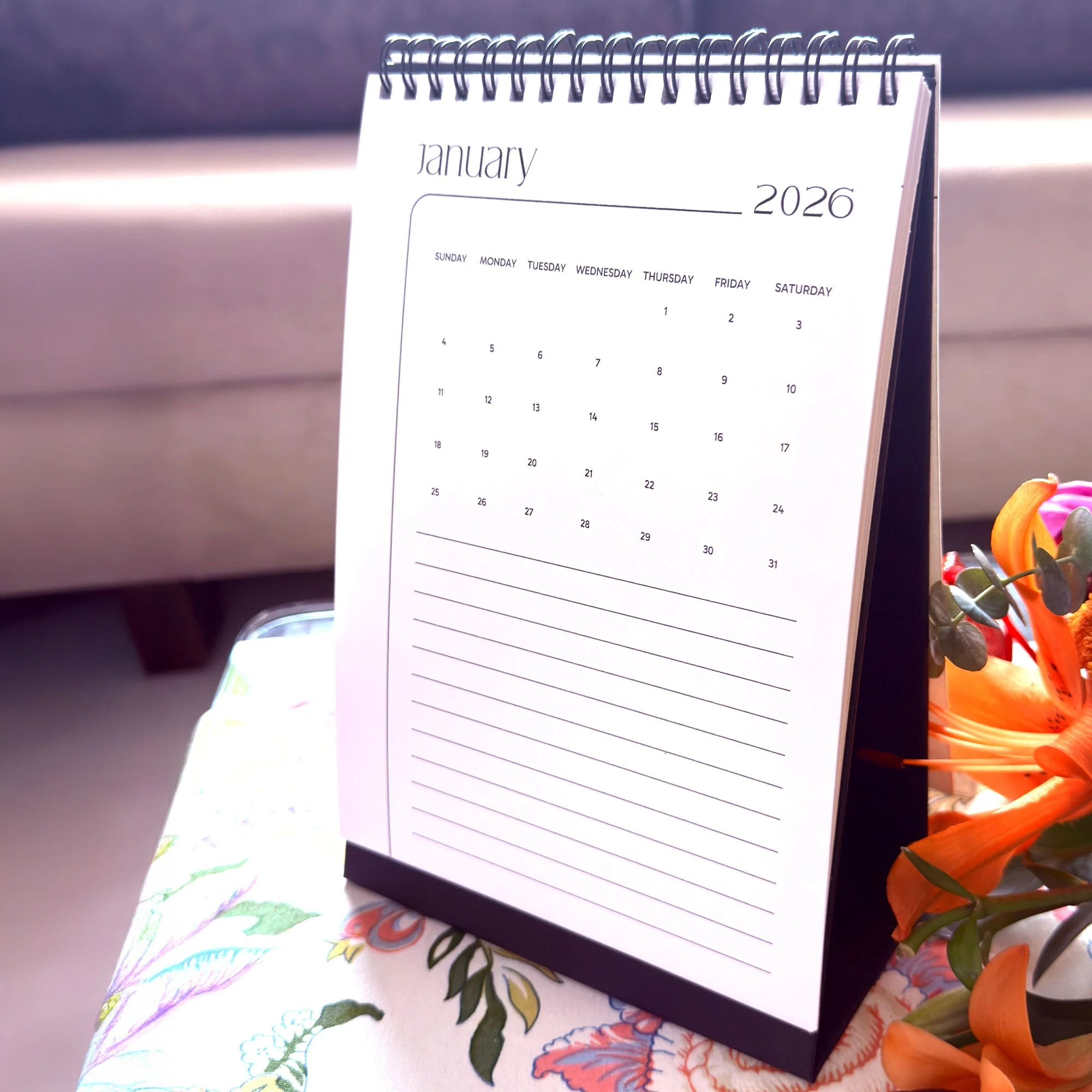 Desk Calendar 2026 | A5 Size | Vertical Portrait Format - Image 6
