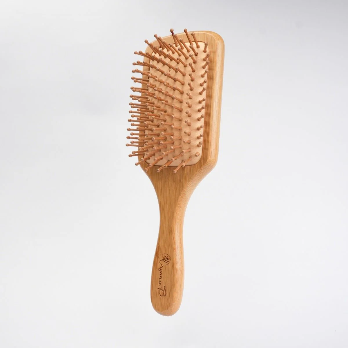 Rectangular Paddle Hairbrush |Solid Bamboo |Large - Image 3
