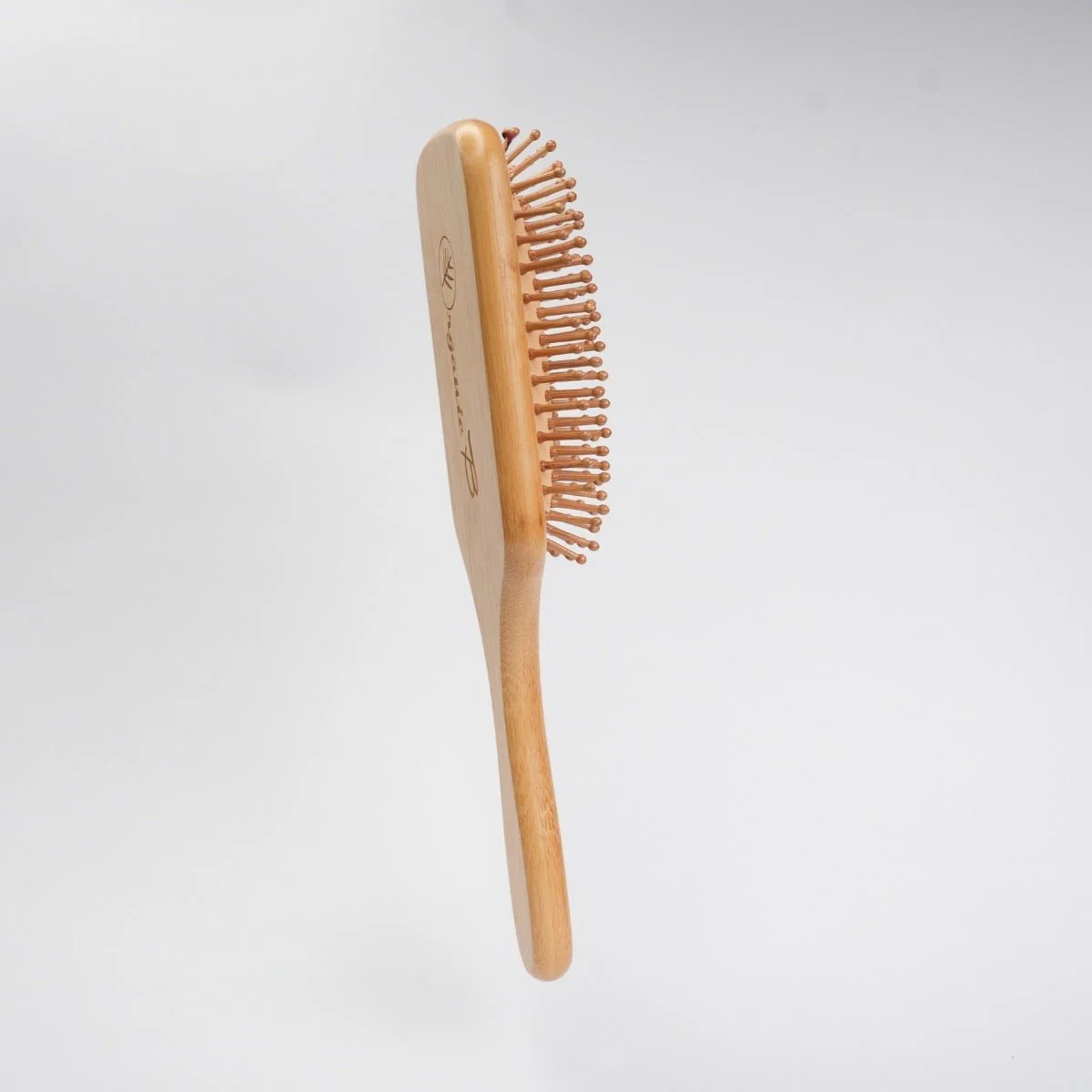Rectangular Paddle Hairbrush |Solid Bamboo |Large - Image 4