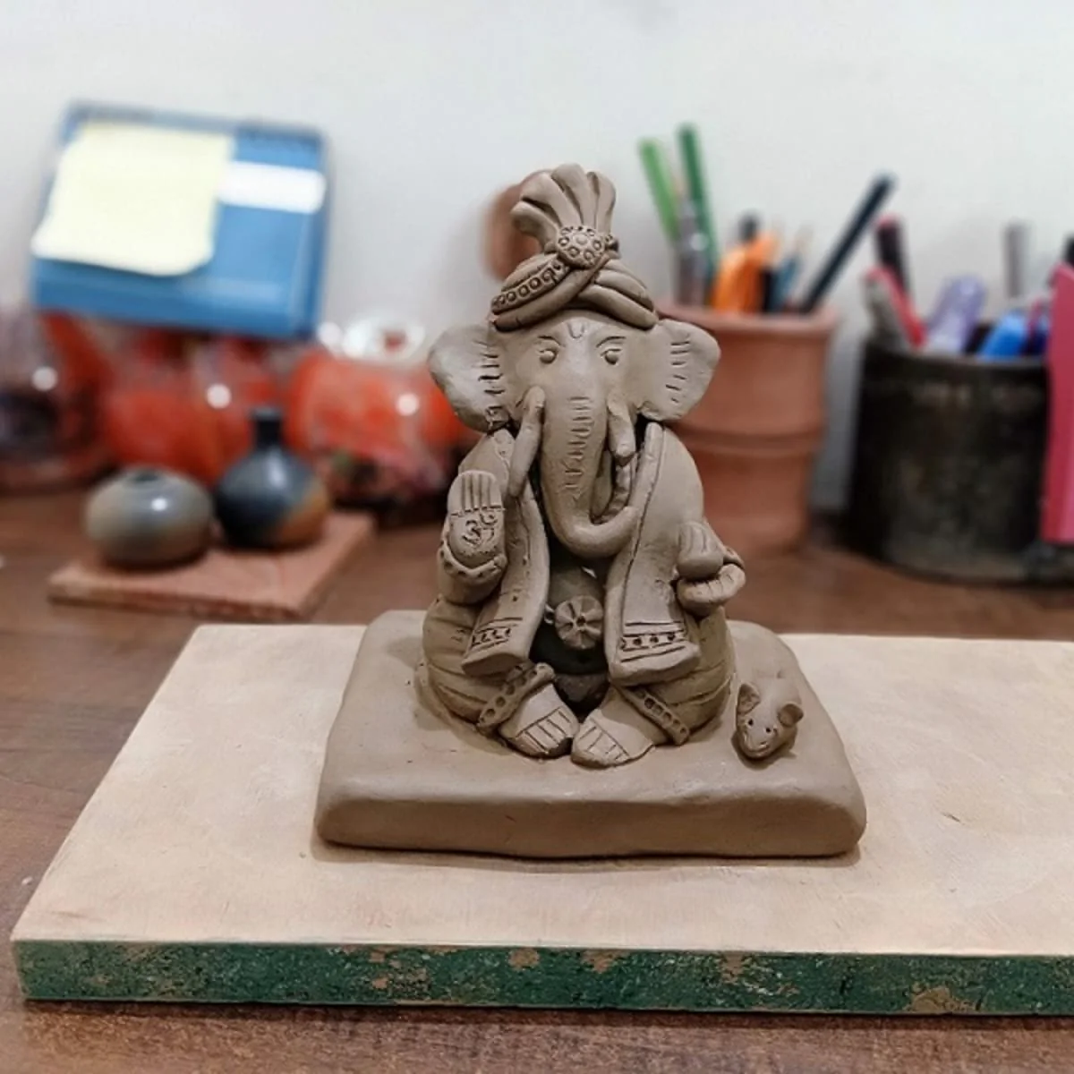 DIY Natural Clay Ganesh Idol Making Kit - Image 5