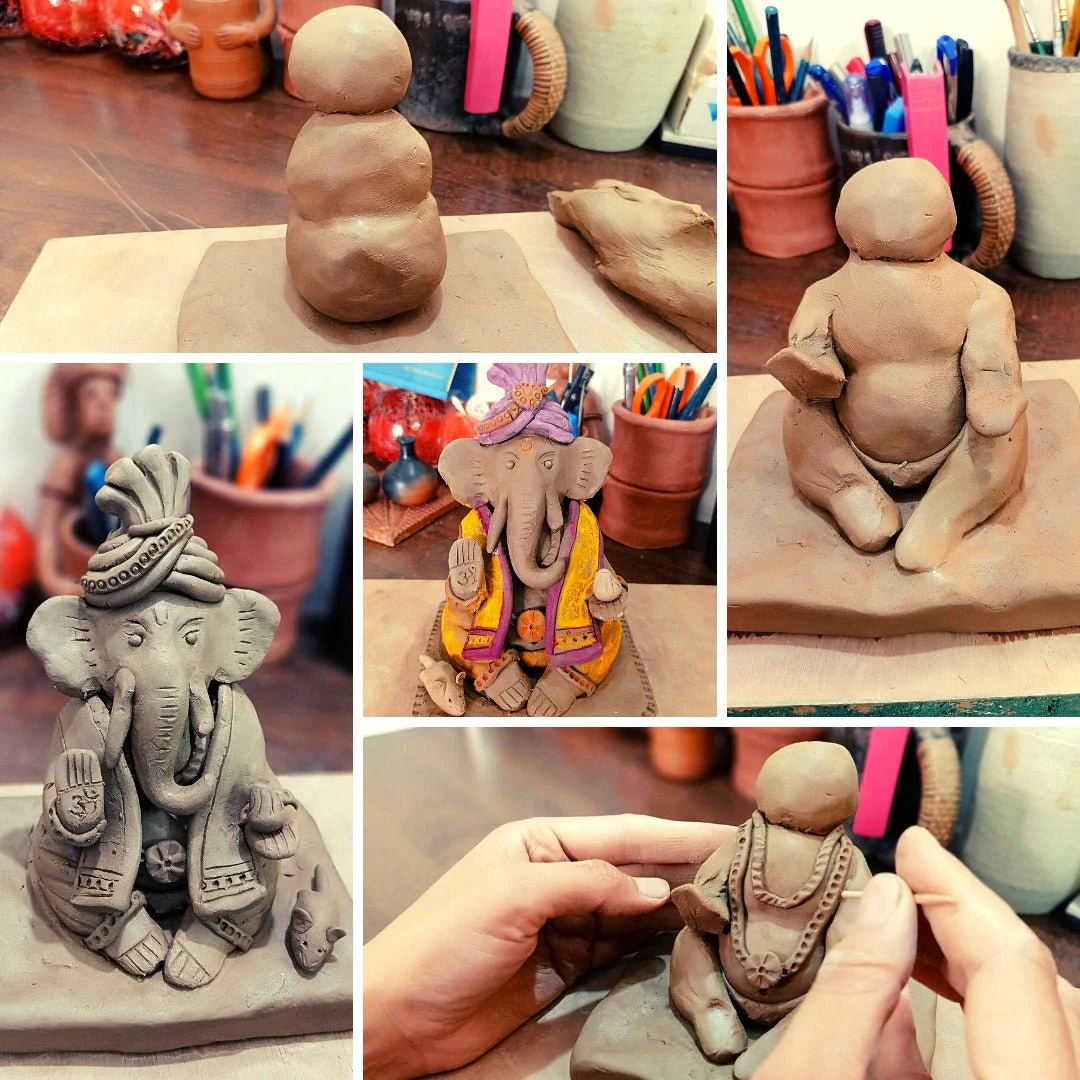 DIY Natural Clay Ganesh Idol Making Kit - Image 6