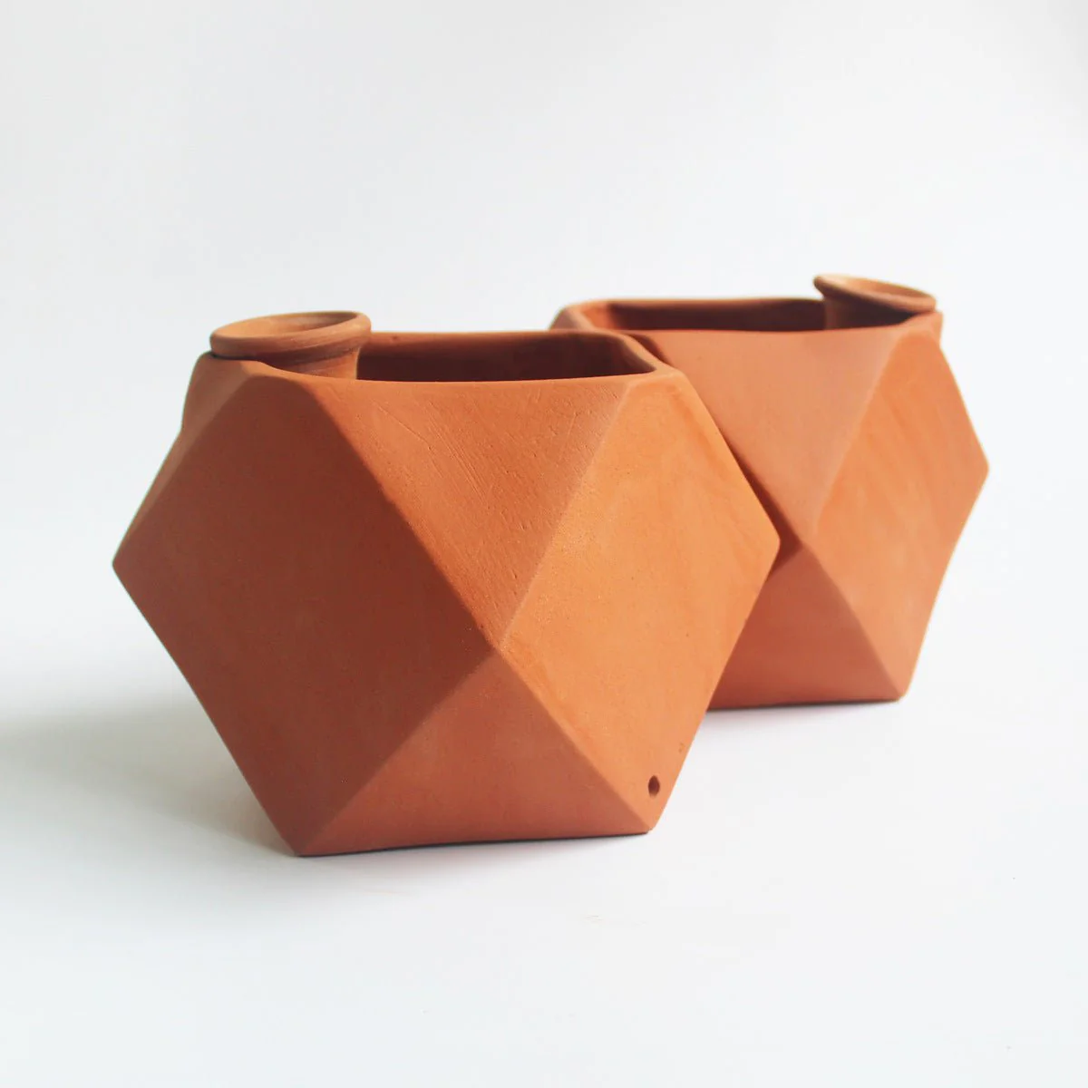 D'MOND-1 Terracotta Planter with Deep Root Watering System- Set of 2 - Image 4