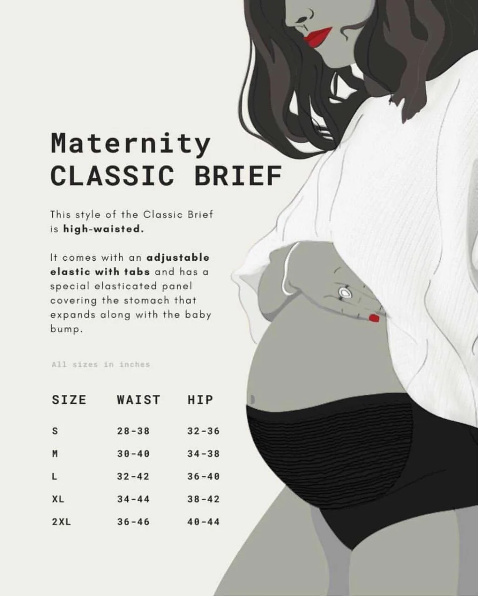 Dolphins Biowashed Organic Cotton Maternity Brief - Image 4