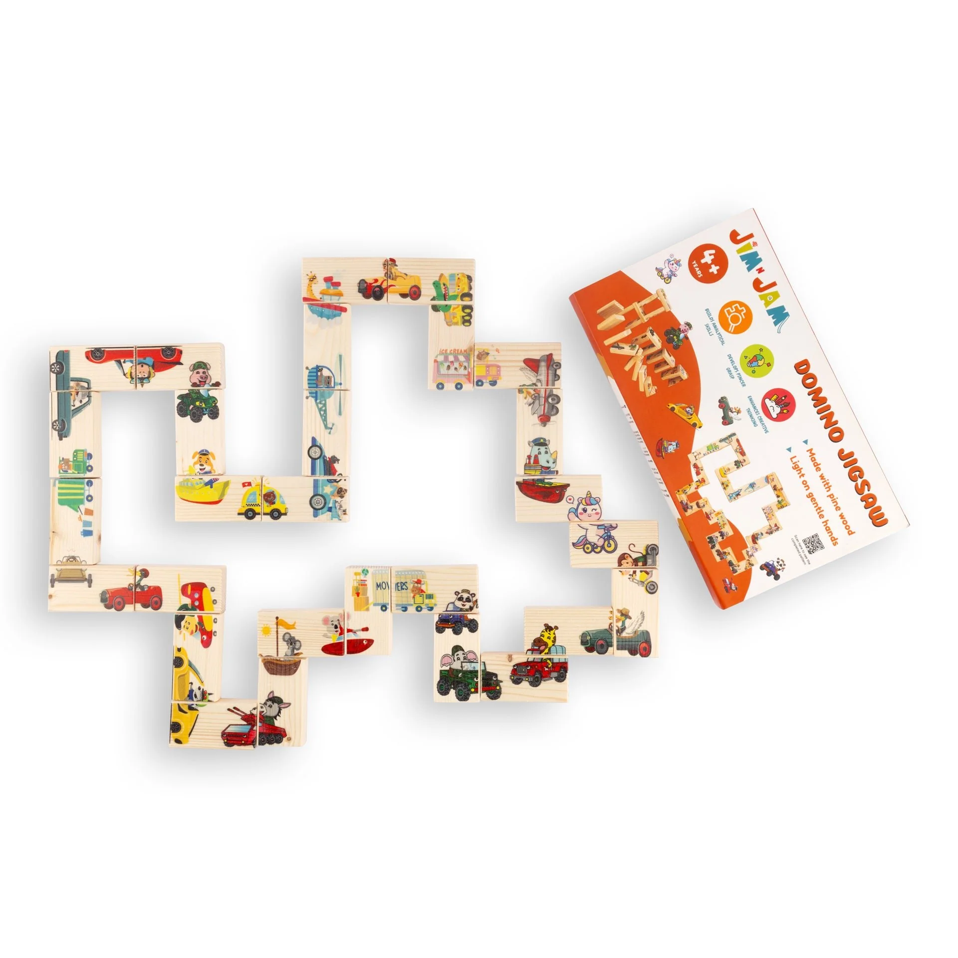 Domino Jigsaw Open-Ended Puzzle | Creative & Mindful Play Game - Image 2