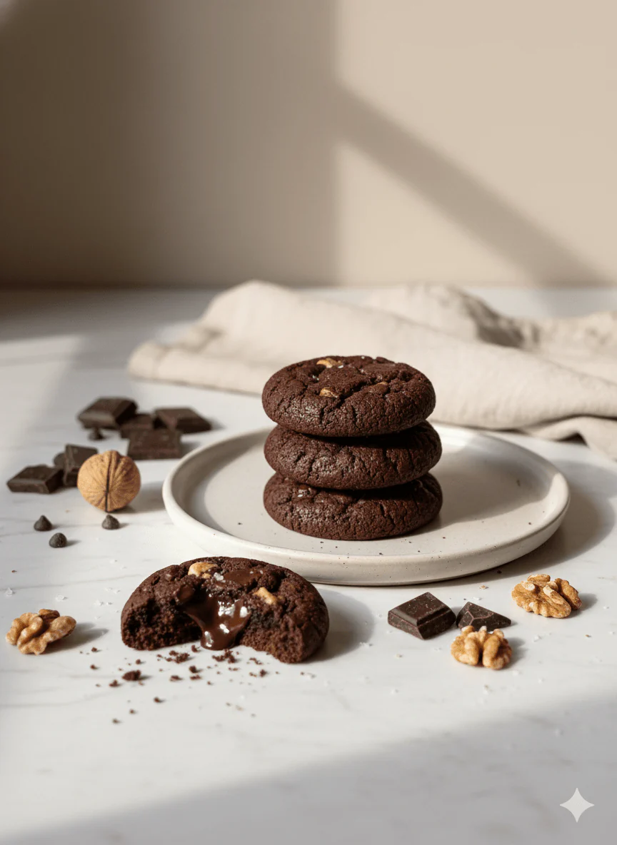Double Chocolate Cookie | Vegan, Gluten & Refined Sugar-Free | 6pc