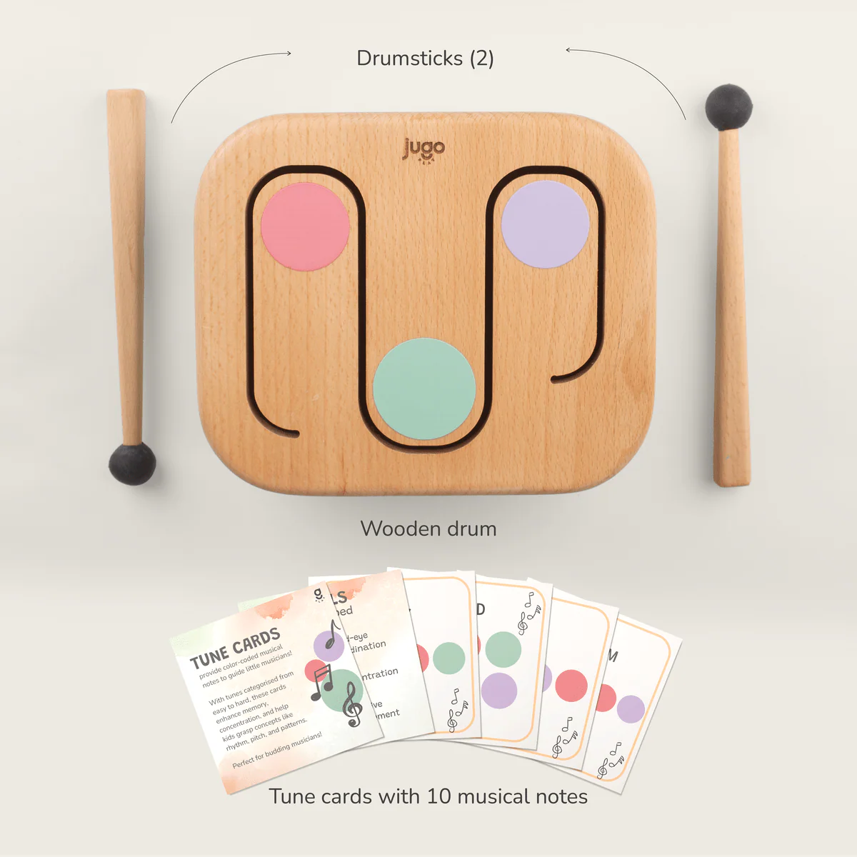 Drum a Beat | Wooden Musical Toy for Kids