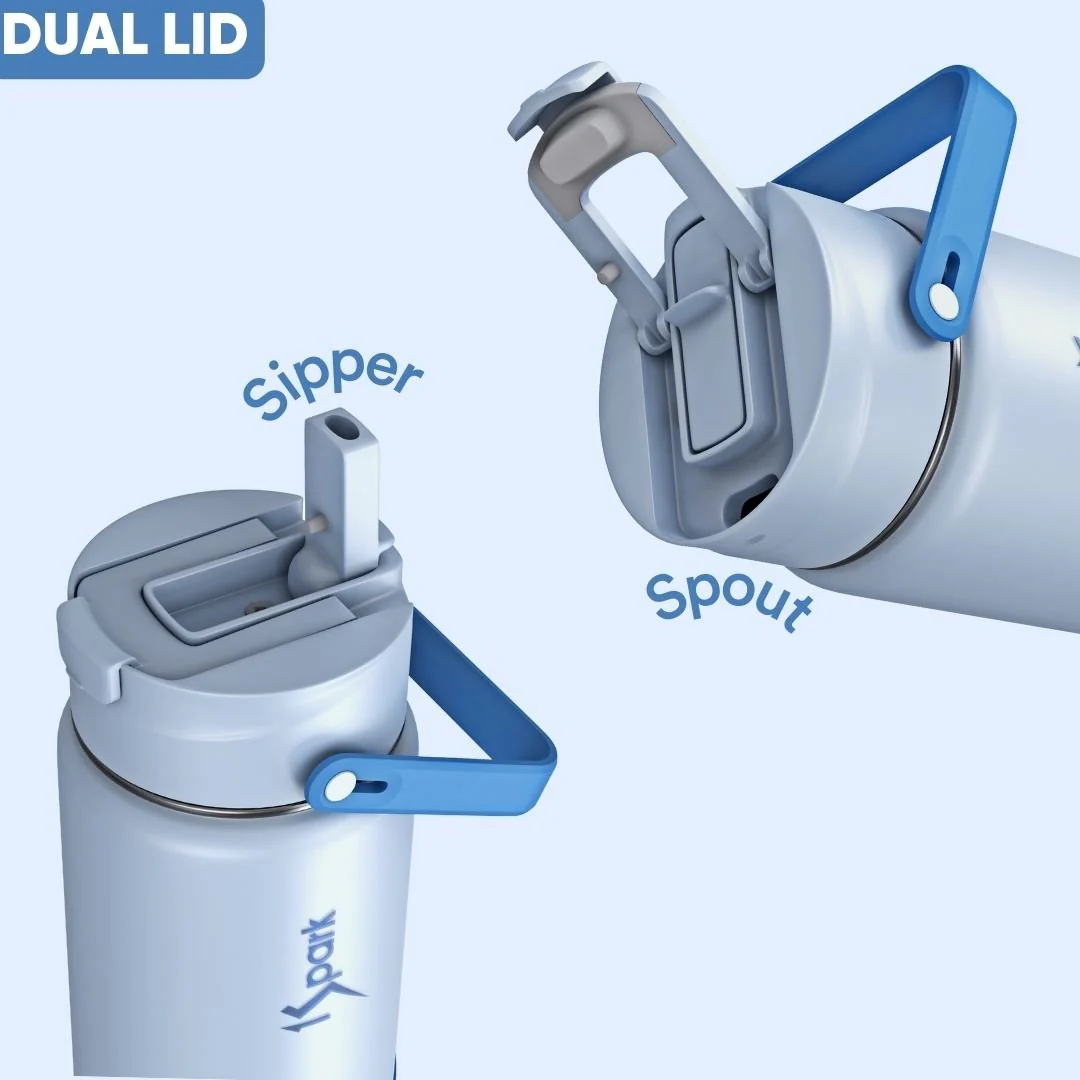 Dual Lid Insulated Bottle | Terrazzo Design - Image 4
