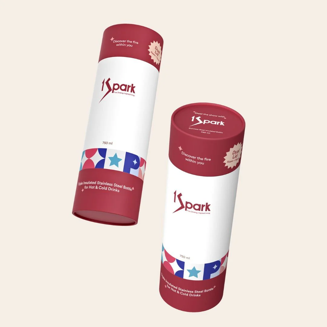 Dual Lid Insulated Bottle | Terrazzo Design - Image 5