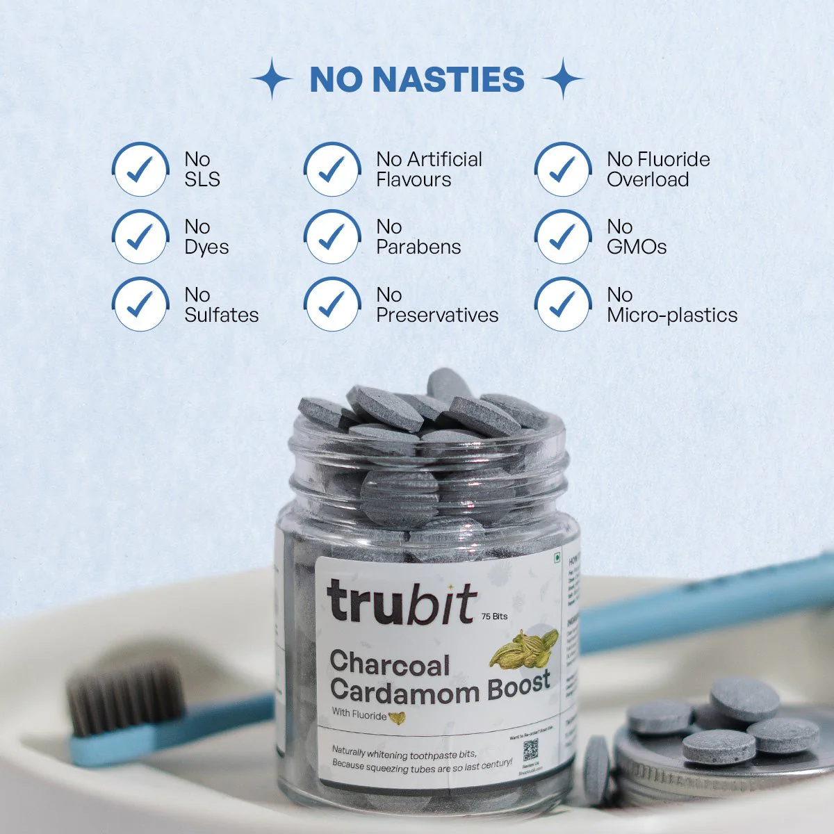 Natural Tooth Cleaning Tablets Duo | Lavender Mint & Charcoal Cardamom - Image 9