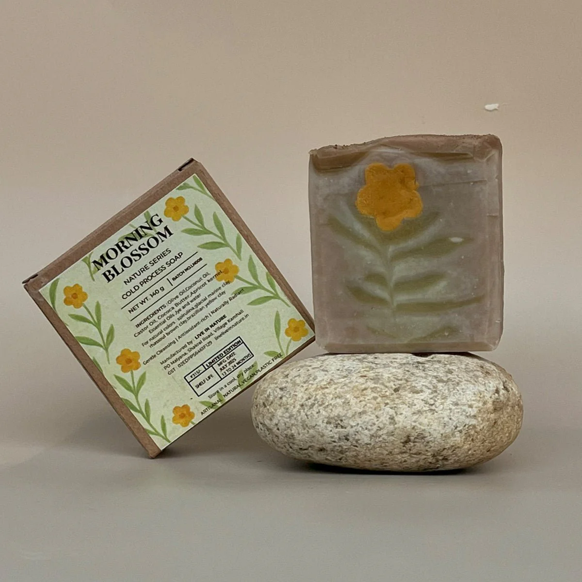 Earth Ruby & Morning Blossom Soap Set Pack Of 2 | Handmade Soaps - Image 4