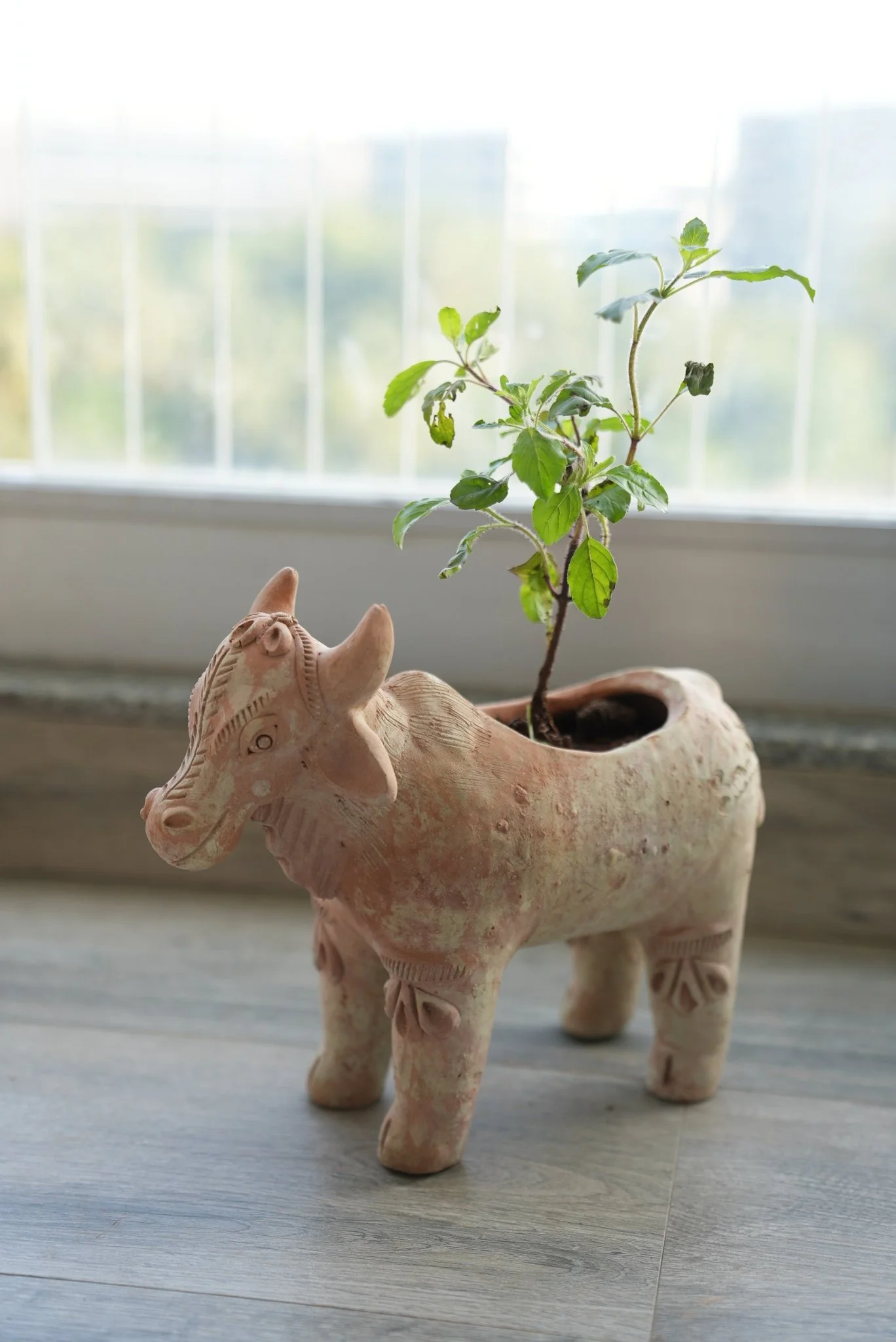 Meadow Cow Earthen Planter