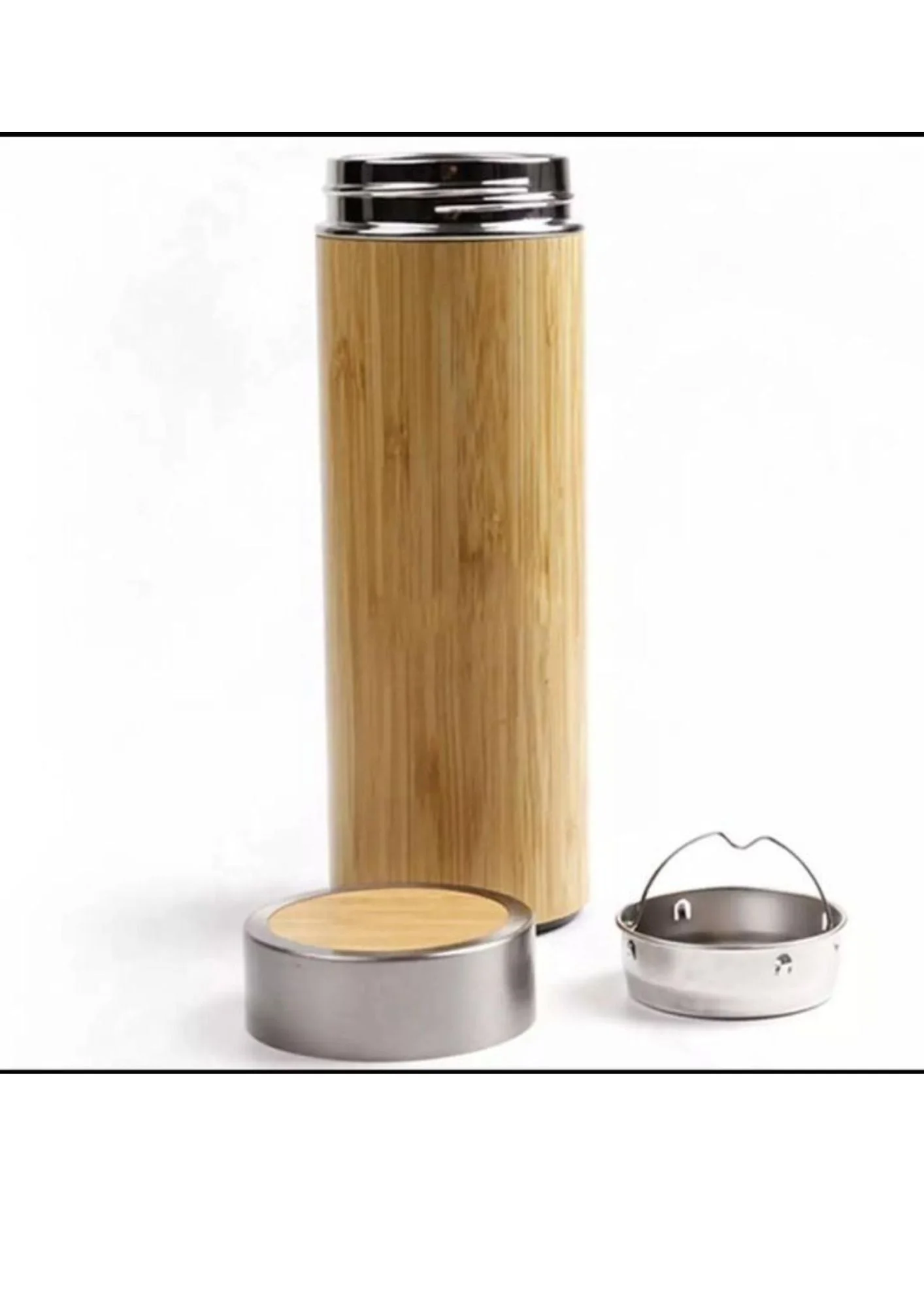 Bamboo Bottle | Eco-Friendly | Insulated Bottle | Hot & Cold 12 Hours - Image 3