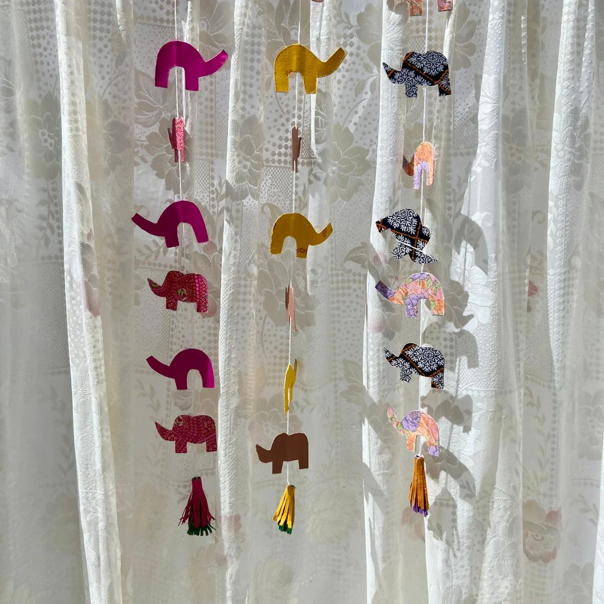 Eco-Friendly Elephant Cloth Dangler | Handcrafted Bohemian Home Decor - Image 5