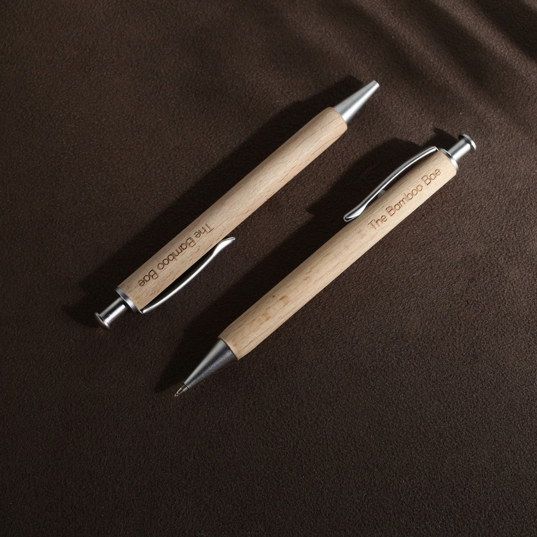 Eco Friendly Pens Set of 2 - Refillable Ball Pen | Sustainable Wooden Pens - Image 2