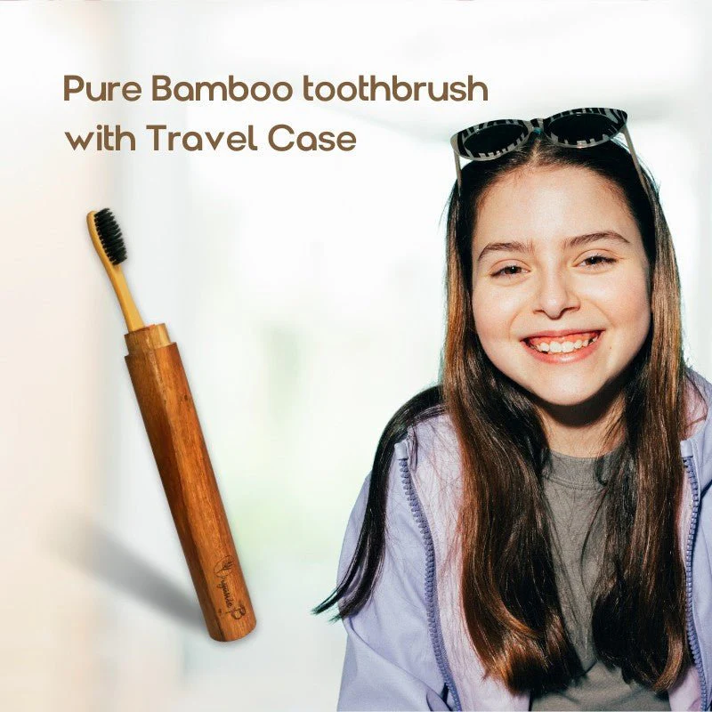 Eco Friendly Travel Case with Bamboo Charcoal Toothbrush - Image 4