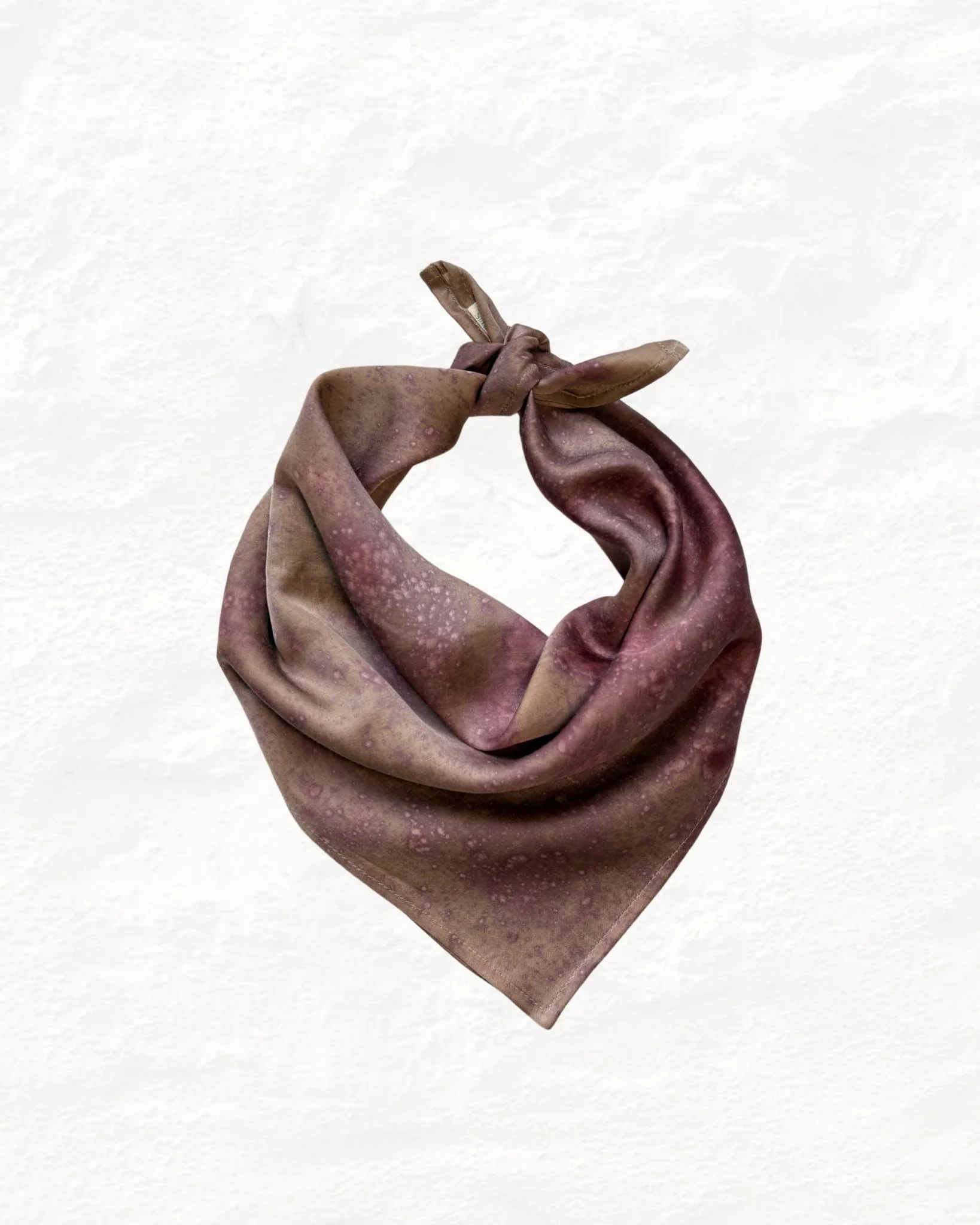 Eco-Printed Lavender Rain Bandana | Sustainable Cotton Accessory - Image 3