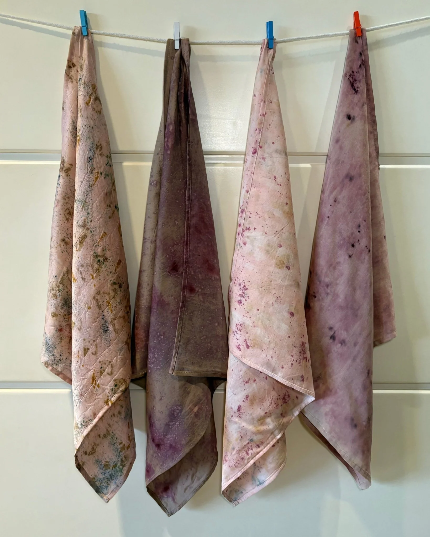 Eco-Printed Lavender Rain Bandana | Sustainable Cotton Accessory - Image 7