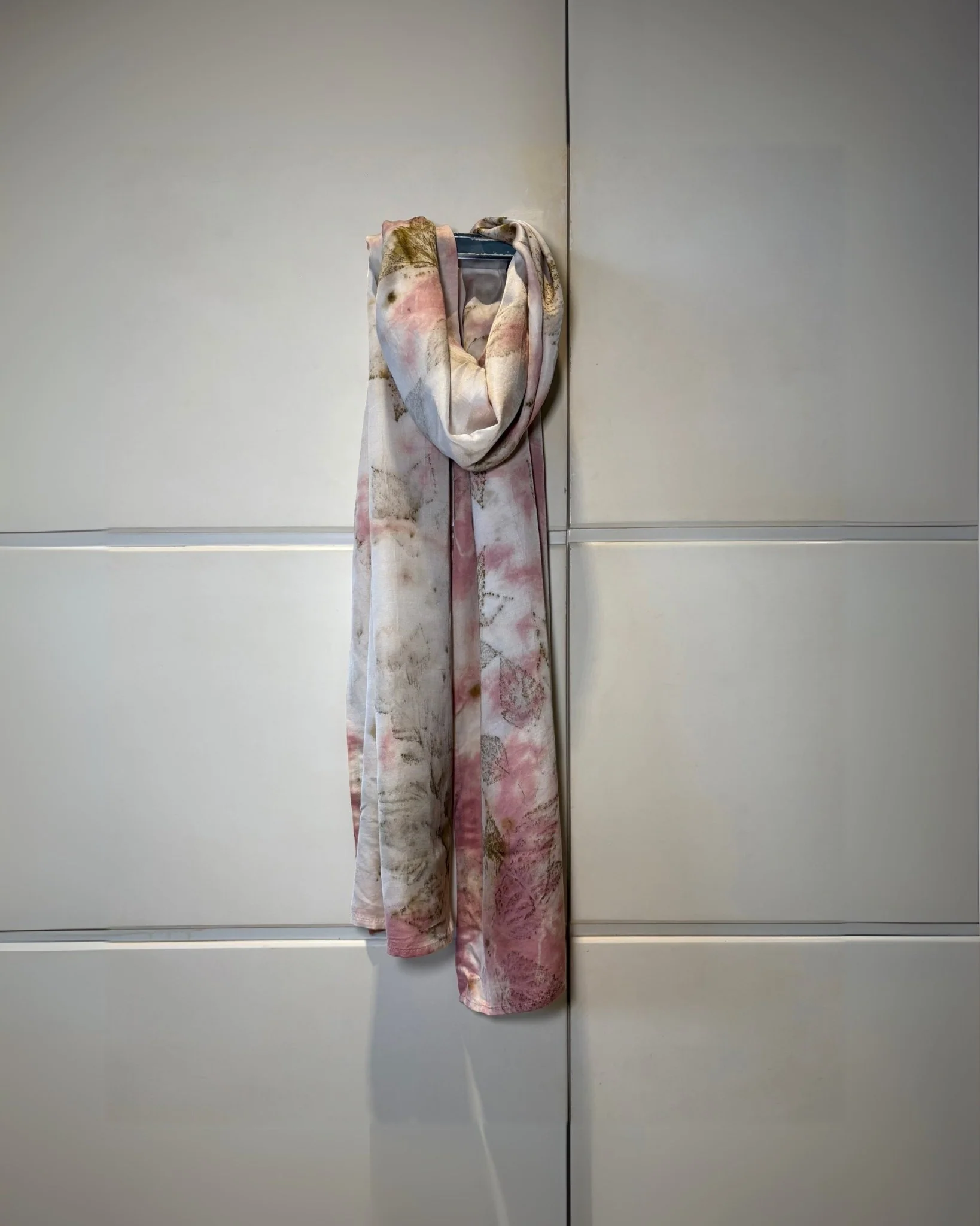Eco-Printed Softly Rooted Scarf | Natural Botanical Dyed Cotton - Image 4