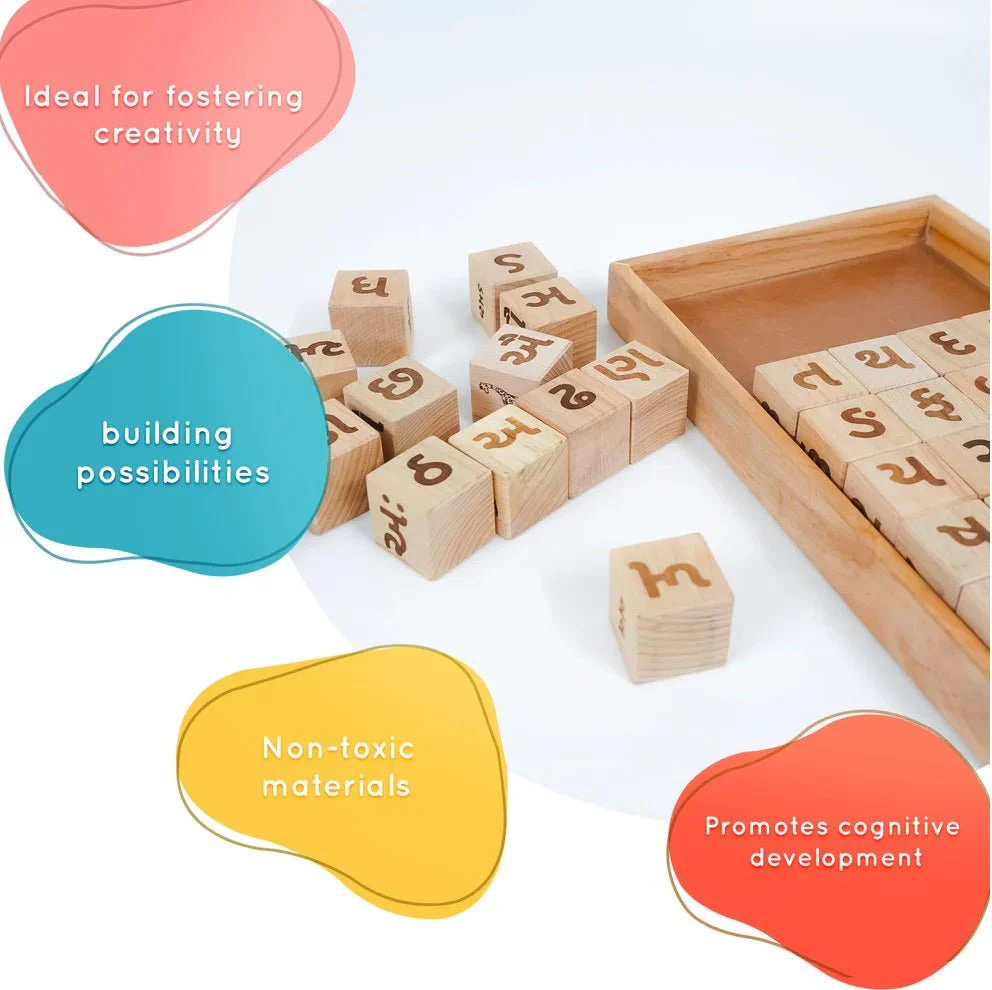 4-in-1 Gujarati Learning Blocks – Educational Toy for Kids - Image 2