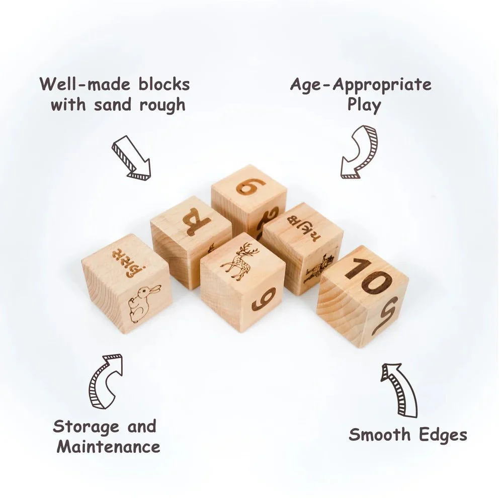 4-in-1 Gujarati Learning Blocks – Educational Toy for Kids - Image 3