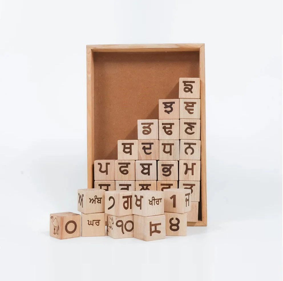 4-in-1 Punjabi Learning Blocks – Educational Toy for Kids