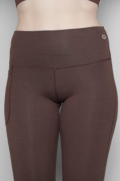 Brown Sienna Flare Yoga Pants for Women – Activewear Bottoms - Image 11