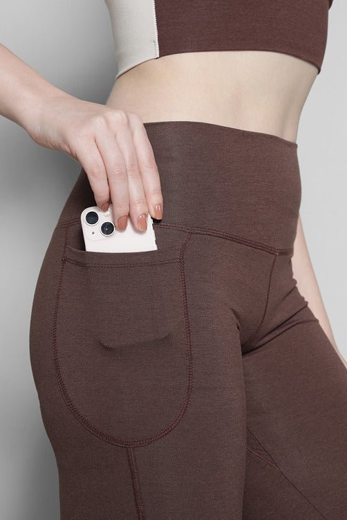 Brown Sienna Flare Yoga Pants for Women – Activewear Bottoms - Image 12