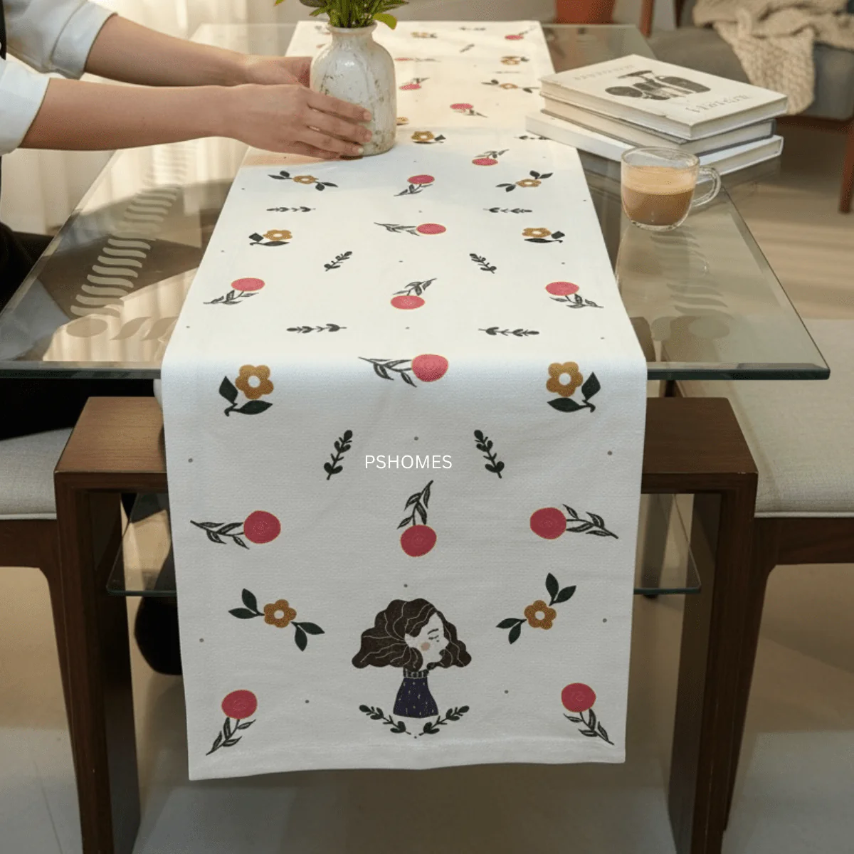 Embroidery Lace Border Cotton Table Runner 6 Feet - Image 10