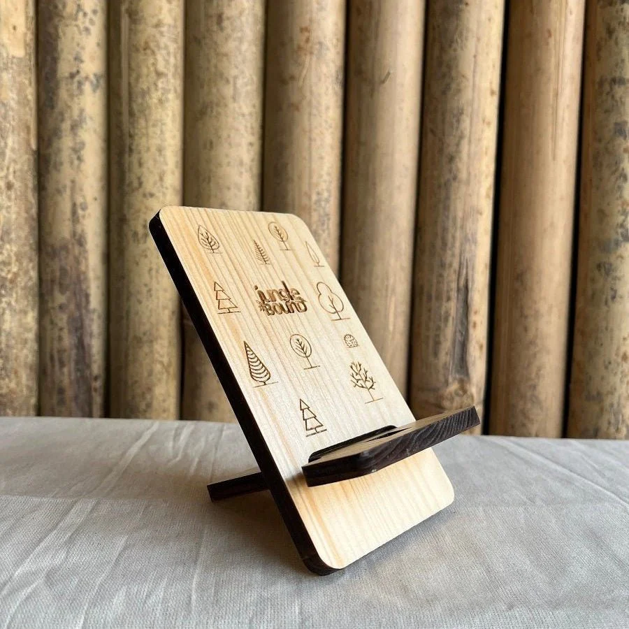 Ergonomic Wooden Mobile Stand – Hands-Free Phone Holder for Desk - Image 3